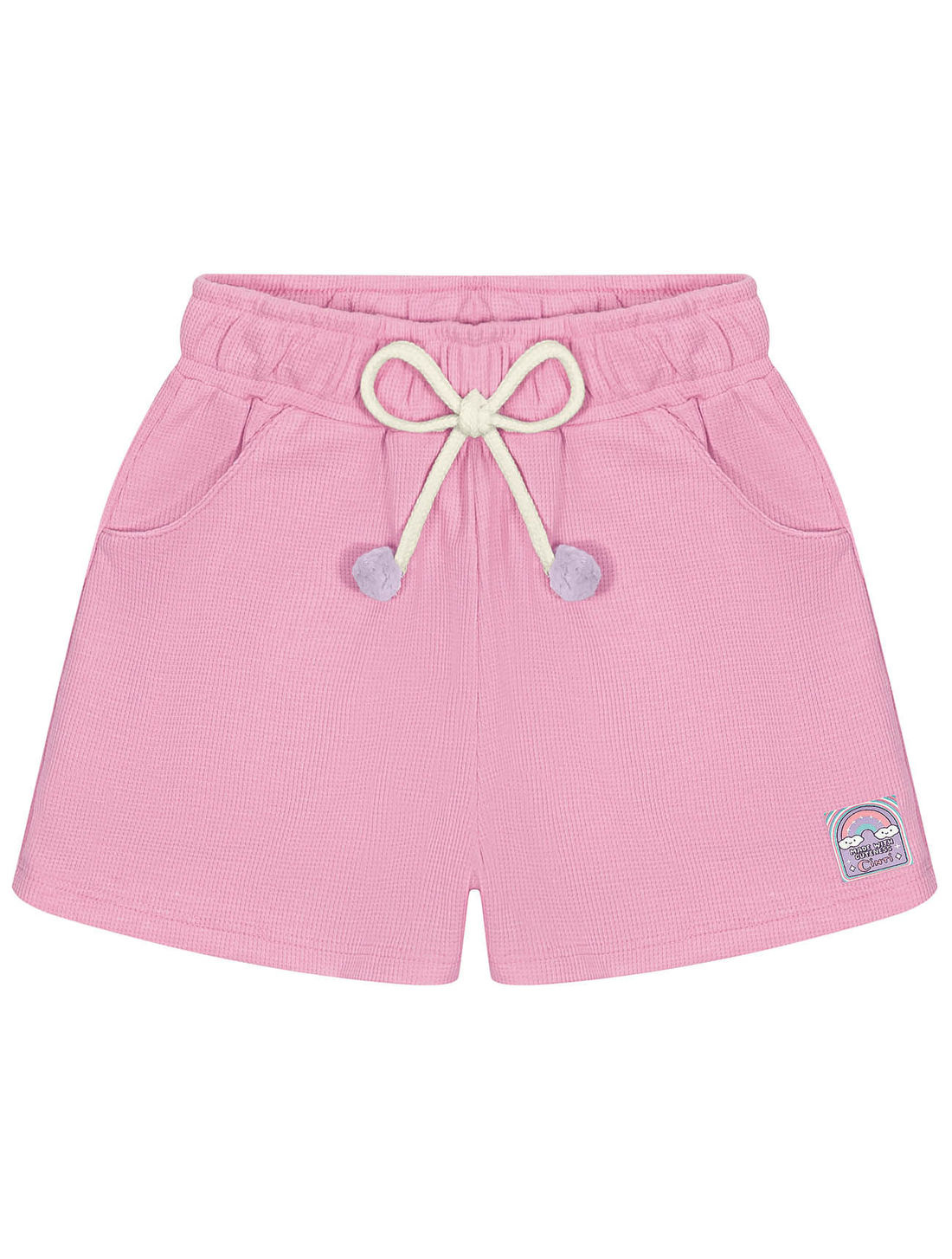 Conjunto Infantil Menina Blusa Cropped E Short Unicórnio Natural E Rosa Cinti Conjunto Infantil Menina Blusa Cropped E Short Unicórnio Natural E Rosa Cinti
