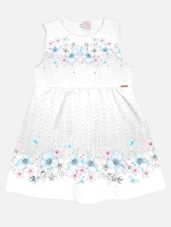 VESTIDO OFF WHITE/PRATA