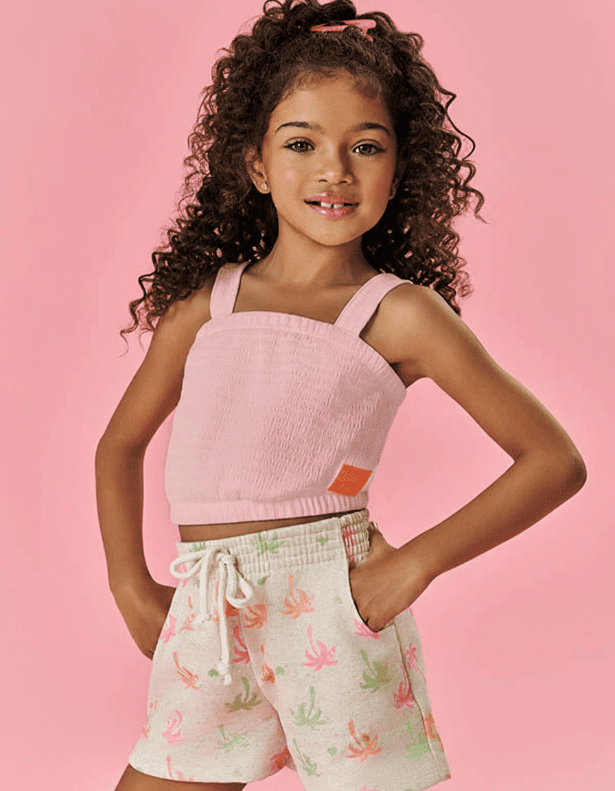 CONJ BLUSA E SHORTS RS BARBIE/RS BARBIE