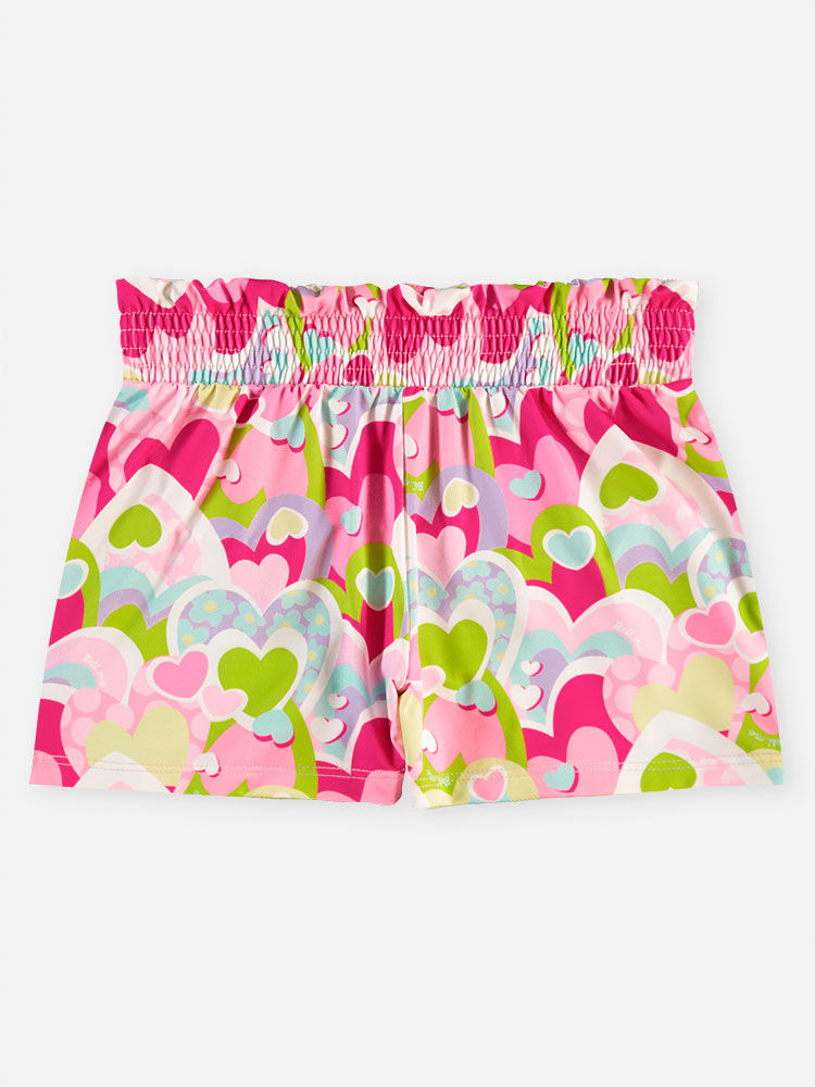 Short Infantil Menina Love em Malha UV