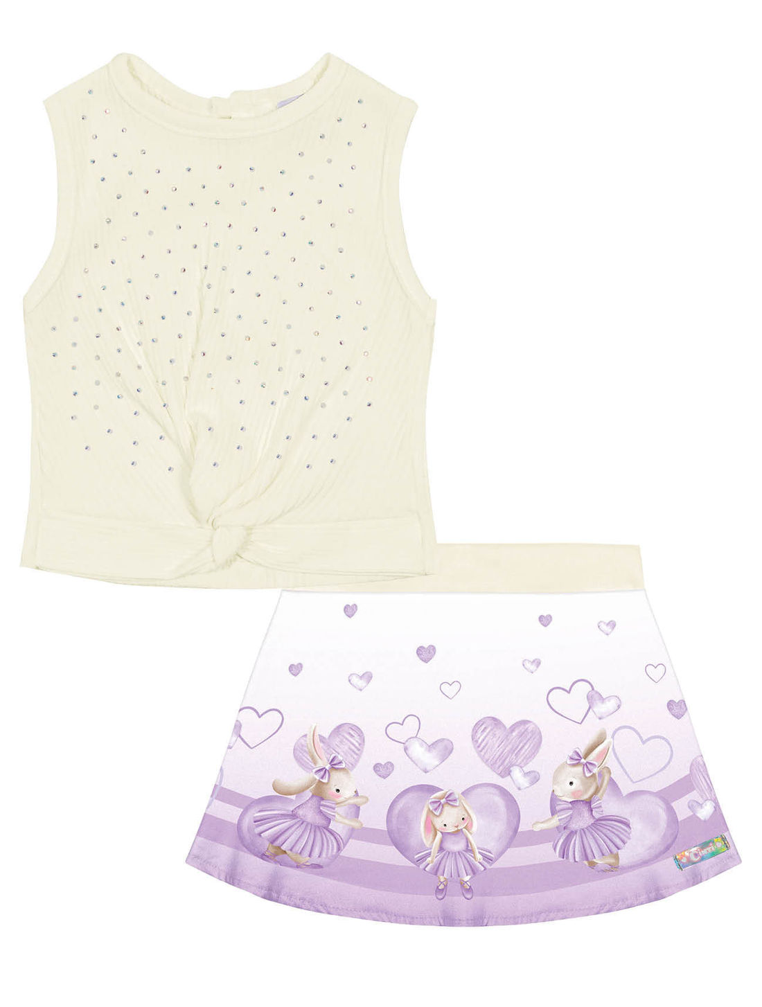 CONJ BLUSA E SAIA/SHORTS NATURAL/LL BRUMA