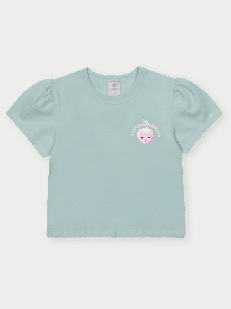 Conjunto Infantil Menina Morango Menta Abrange