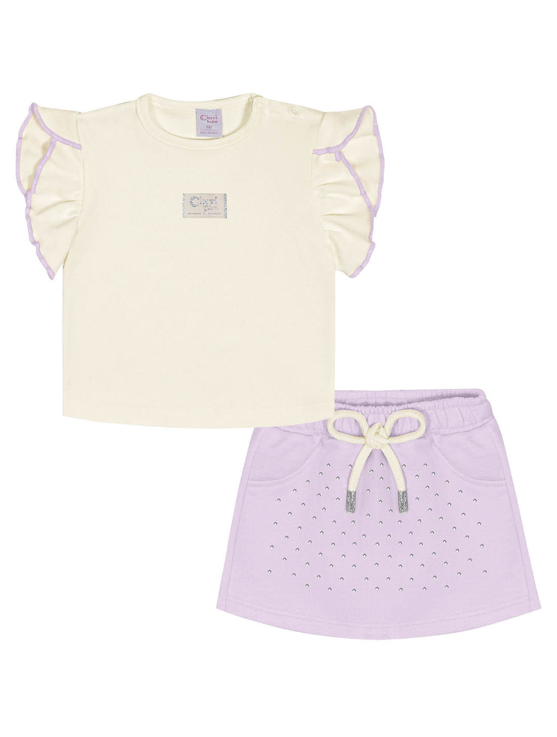 CONJ BLUSA E SHORTS/SAIA NATURAL/LL BRUMA