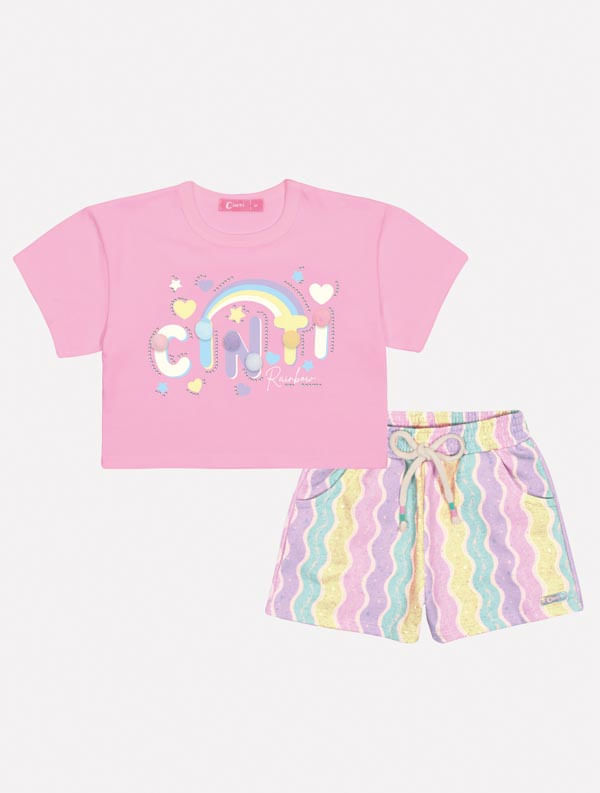 CONJ BLUSA E SHORTS RS IOGURTE/LL CINTI