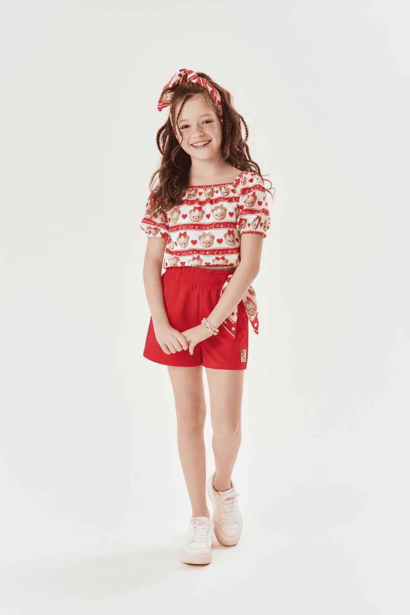 CONJ BLUSA E SHORTS RS CHEER/RS CHEER