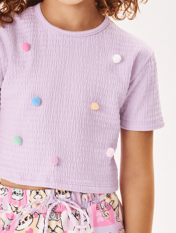 CONJ BLUSA E SHORTS/SAIA LL BRUMA/RS IOGURTE