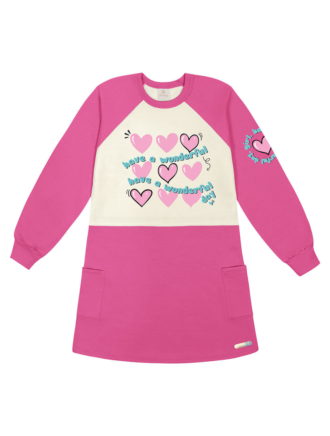 VESTIDO MANGA LONGA ROSA SETBELL
