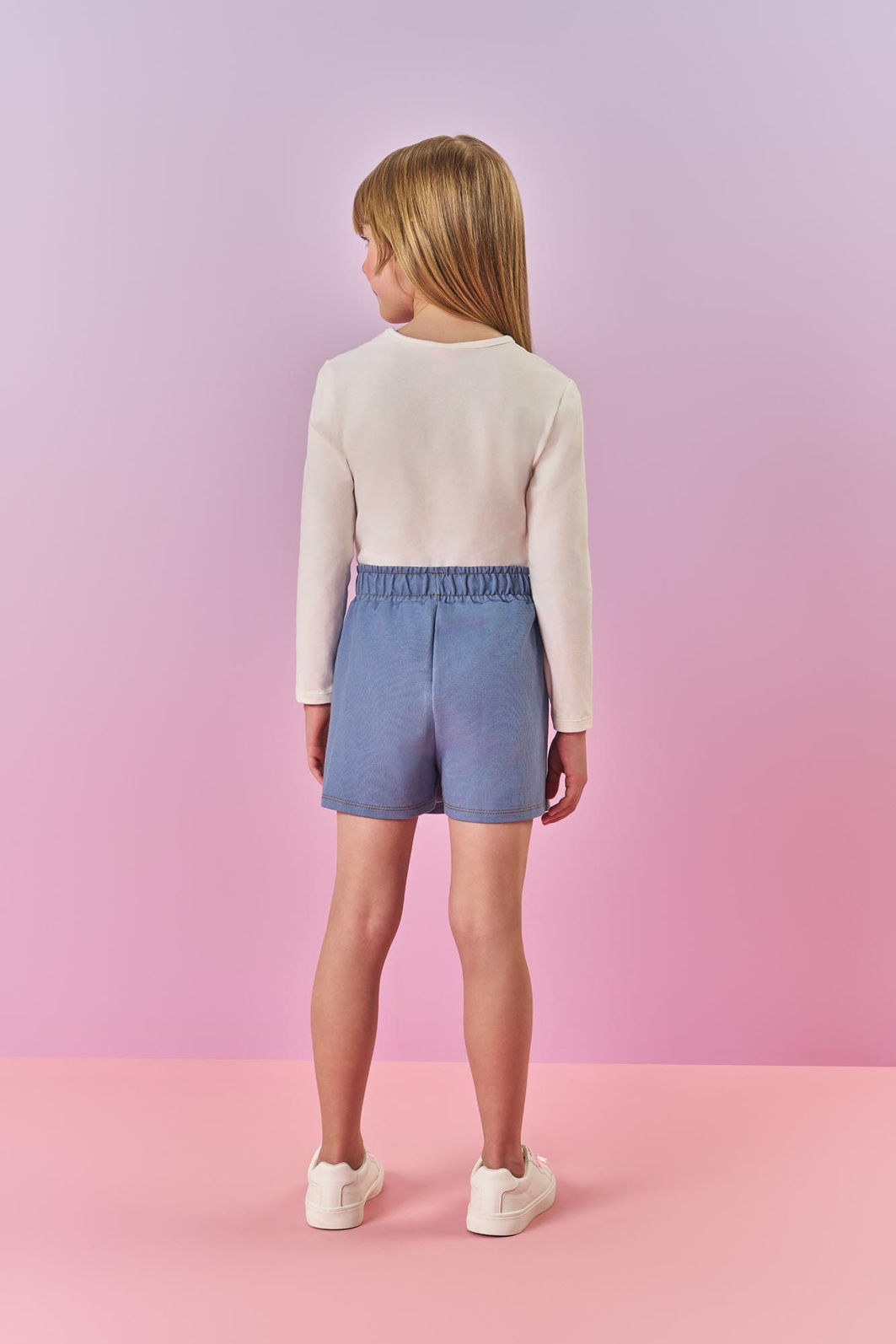 Conjunto Infantil Menina Blusa Magic E Short-Saia Natural Mundo Cinti