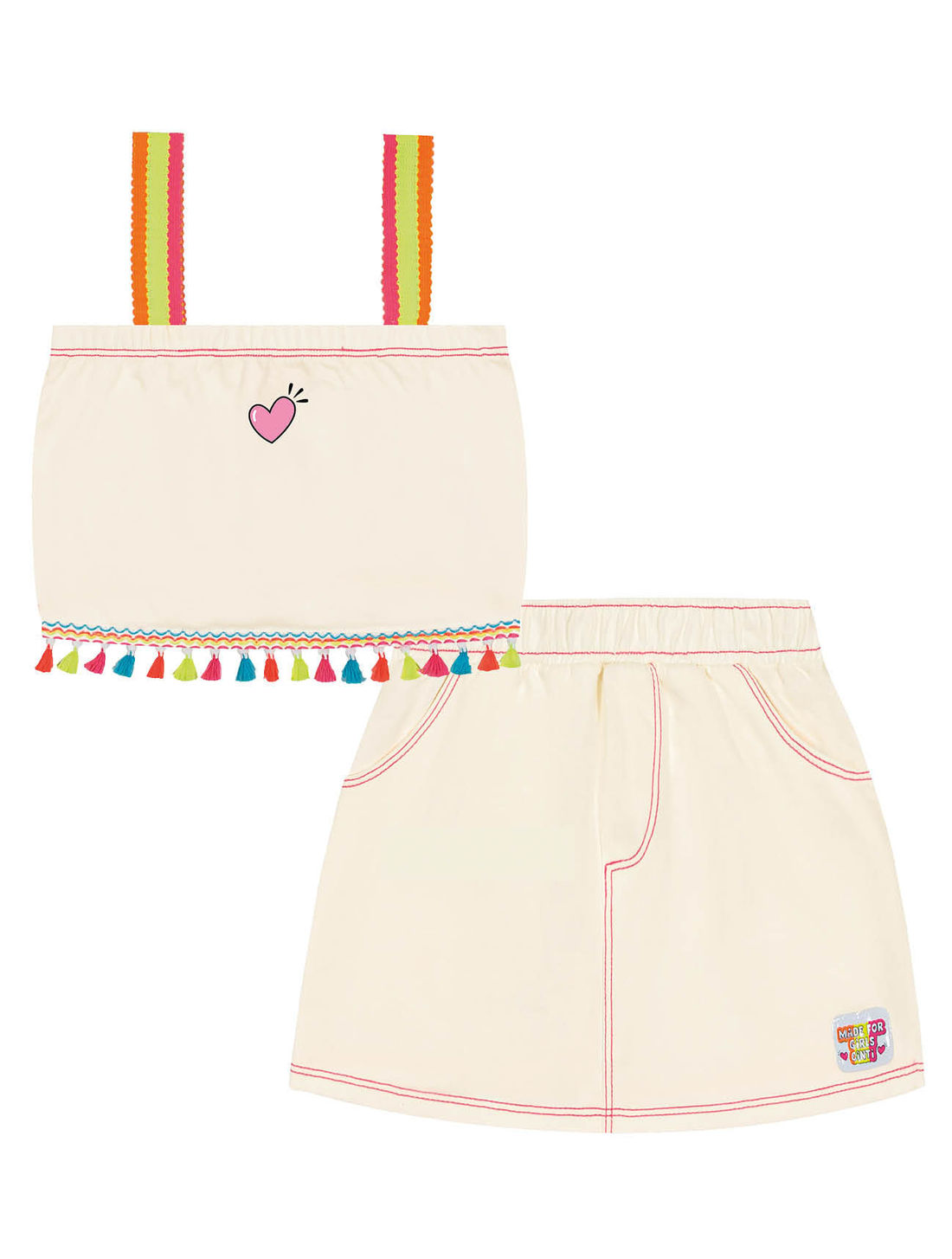 CONJ BLUSA E SHORTS/SAIA NATURAL/NATURAL