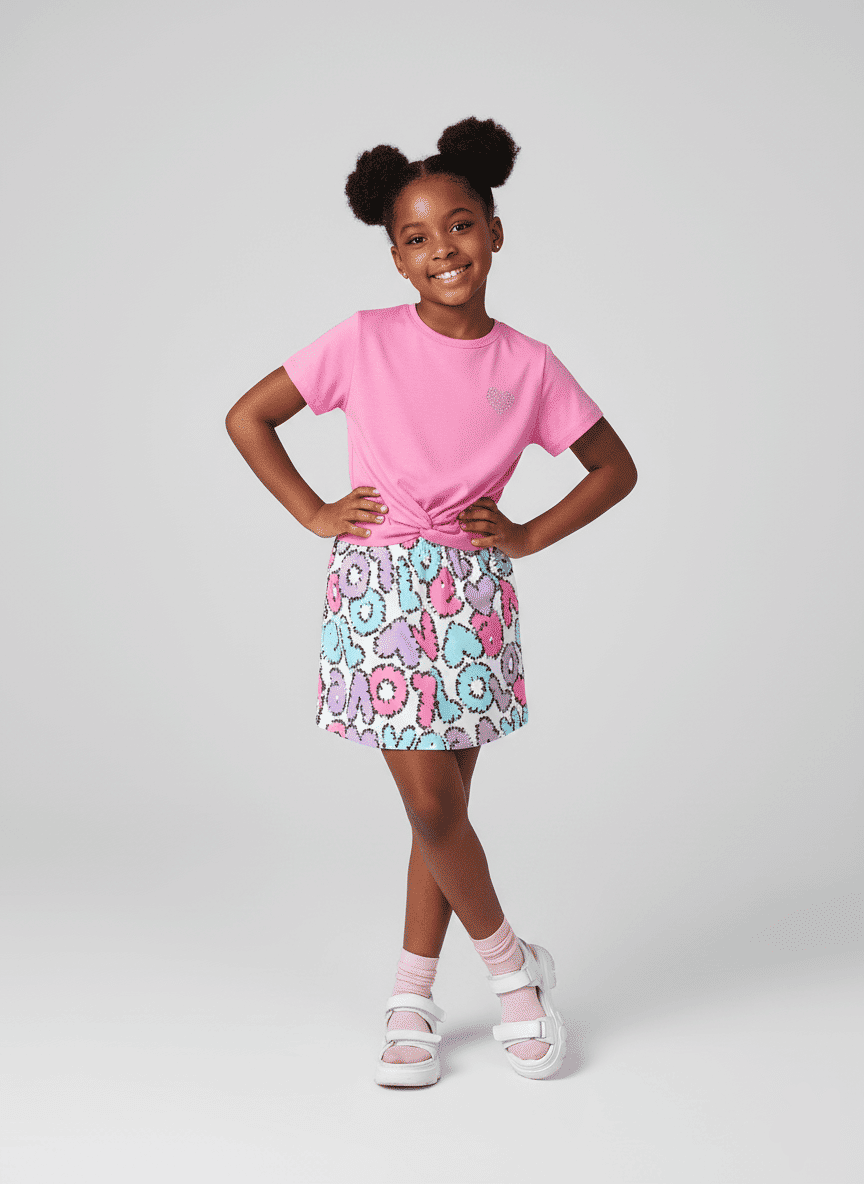 CONJ BLUSA E SHORTS/SAIA RS CONFETE/RS CONFET