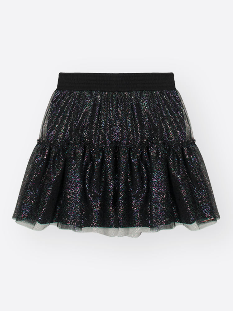 Saia-Shorts em Tule Foil Infantil Menina Petit Beli.me