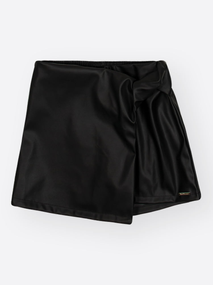 Short-Saia em P.U Infantil Menina Pop Star Beli.me