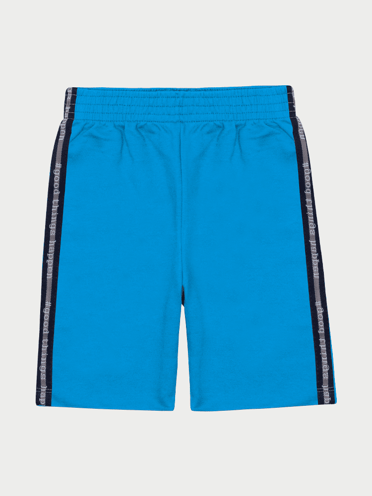 CONJ CAMISETA E BERMUDA FLUOR GR/AZ VIBRANTE