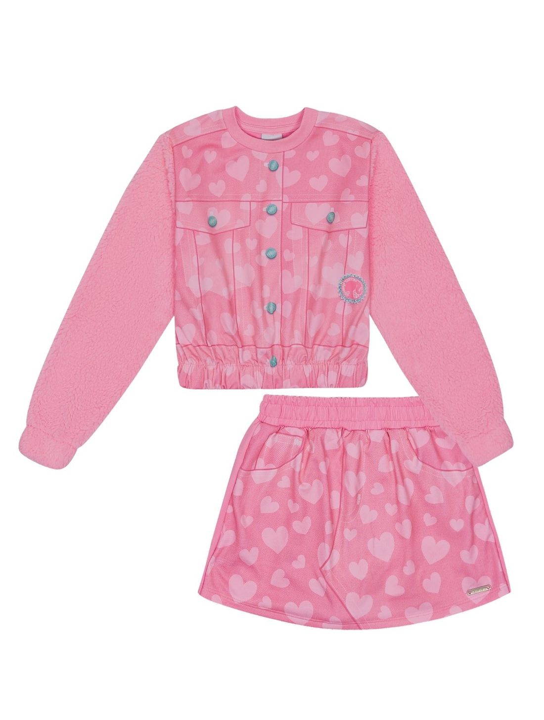 CONJ BLUSAO E SHORTS/SAIA RS BARBIE/RS BARBIE