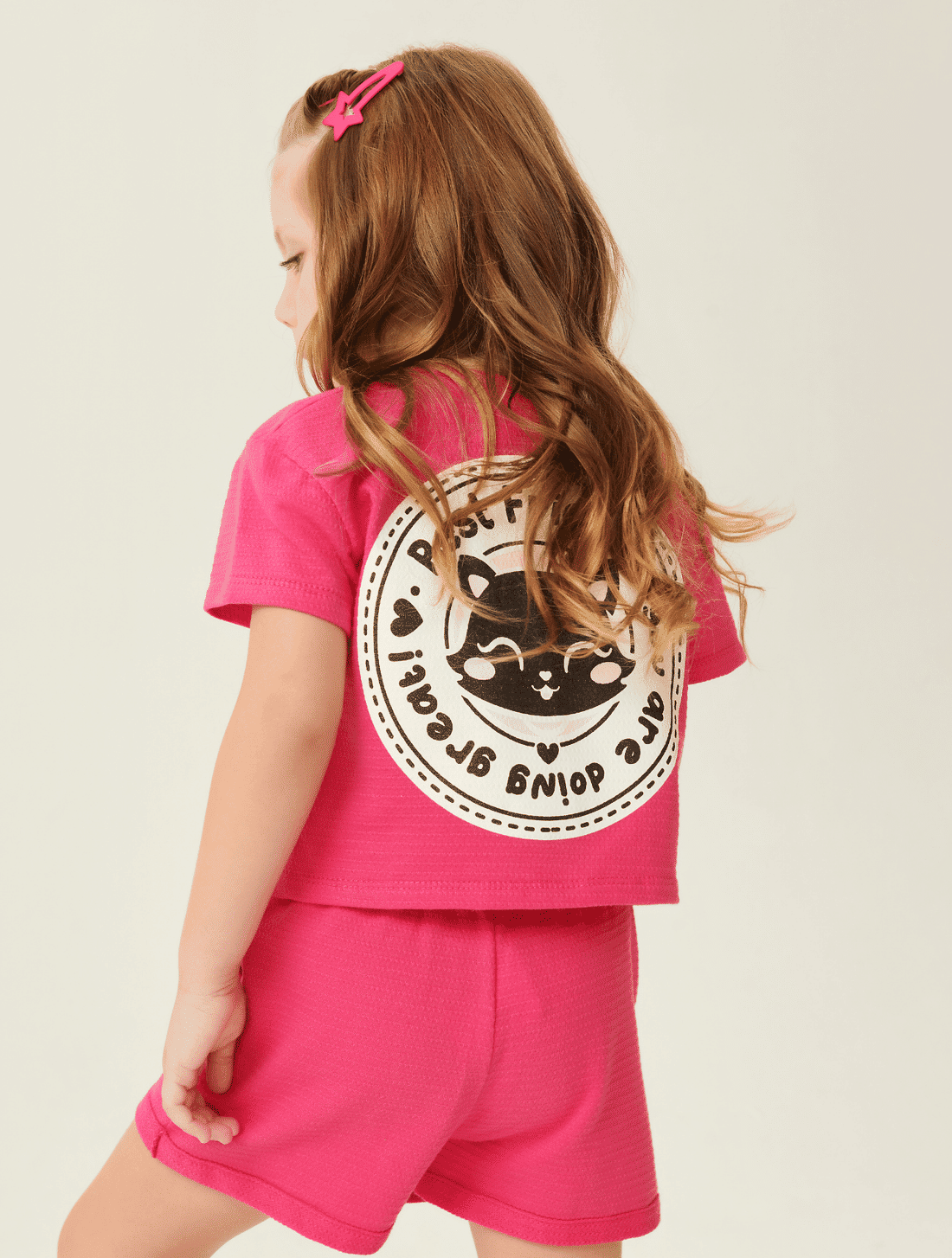 CONJ BLUSA E SHORTS RS PINK FU/PINK FUSI