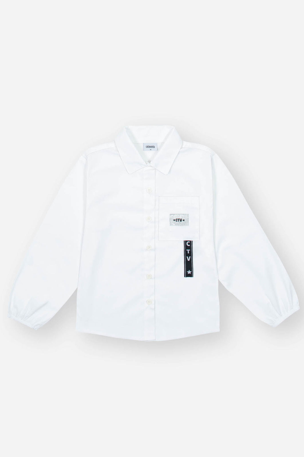 Camisa Infantil Menina Oversized Branco CTV