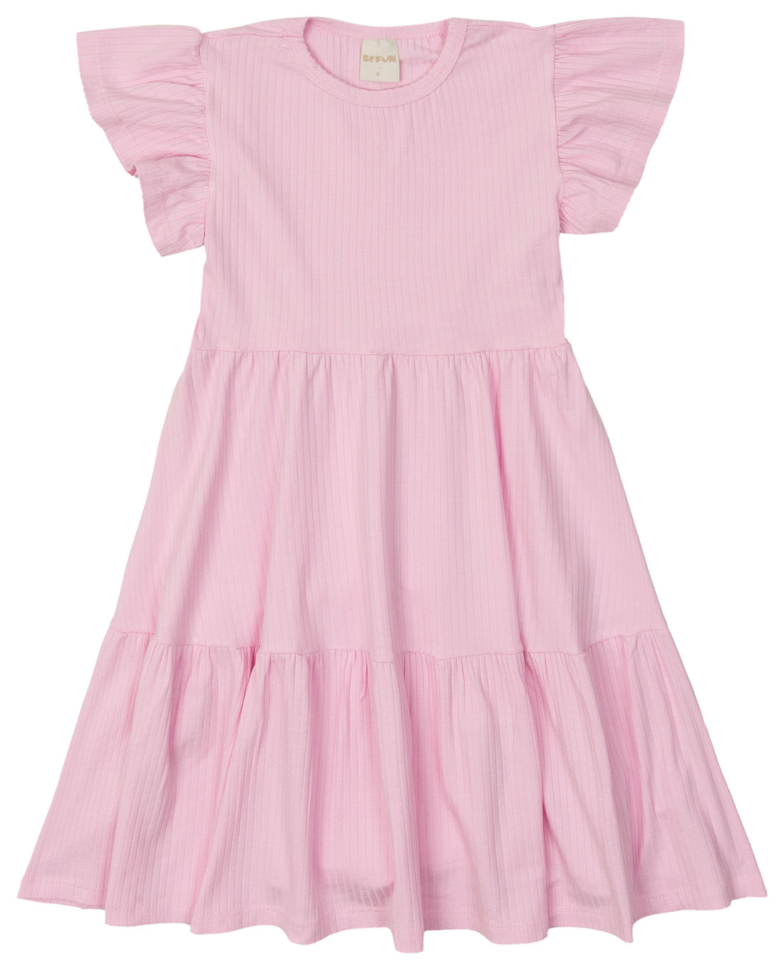 Vestido Infantil em Camadas Manga Curta Lilás Vestido Infantil em Camadas Manga Curta Lilás