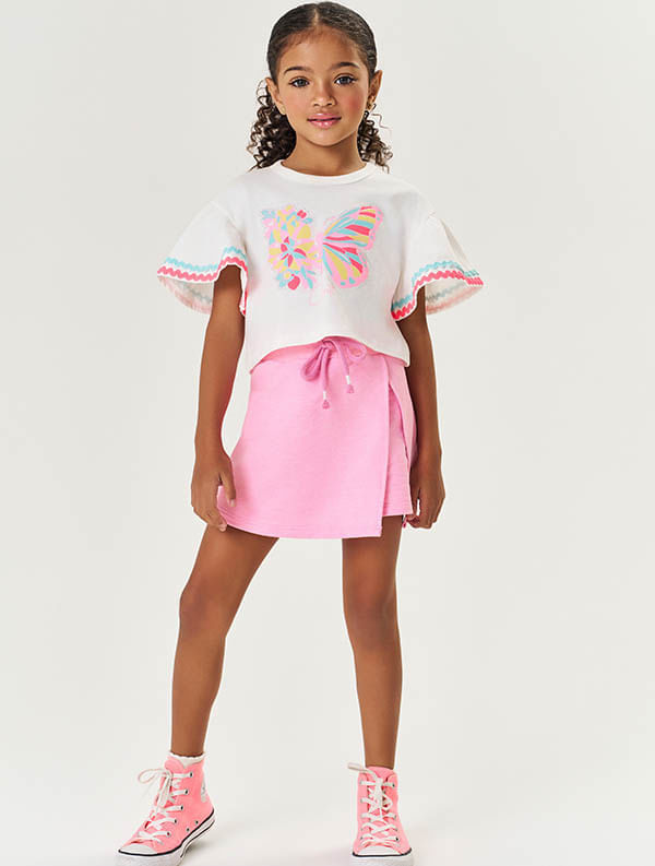 CONJ BLUSA E SHORTS/SAIA NATURAL/LJ NEON LIGH