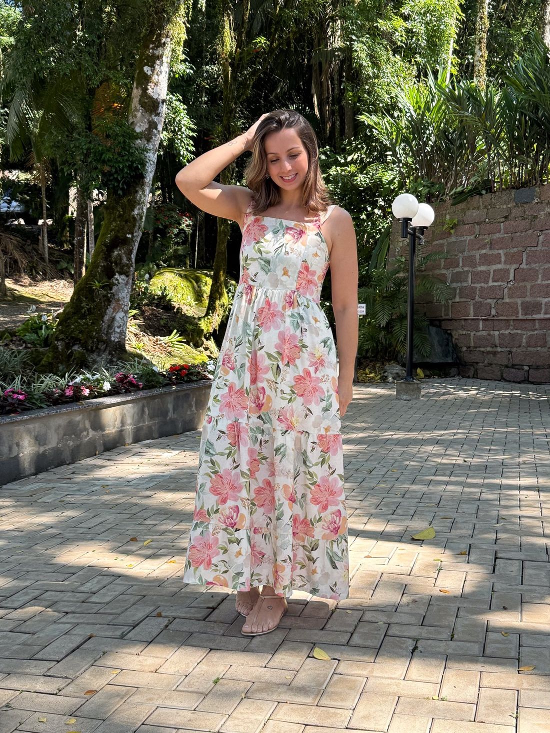 Vestido de amamentação - Jardim Vestido de amamentação - Jardim