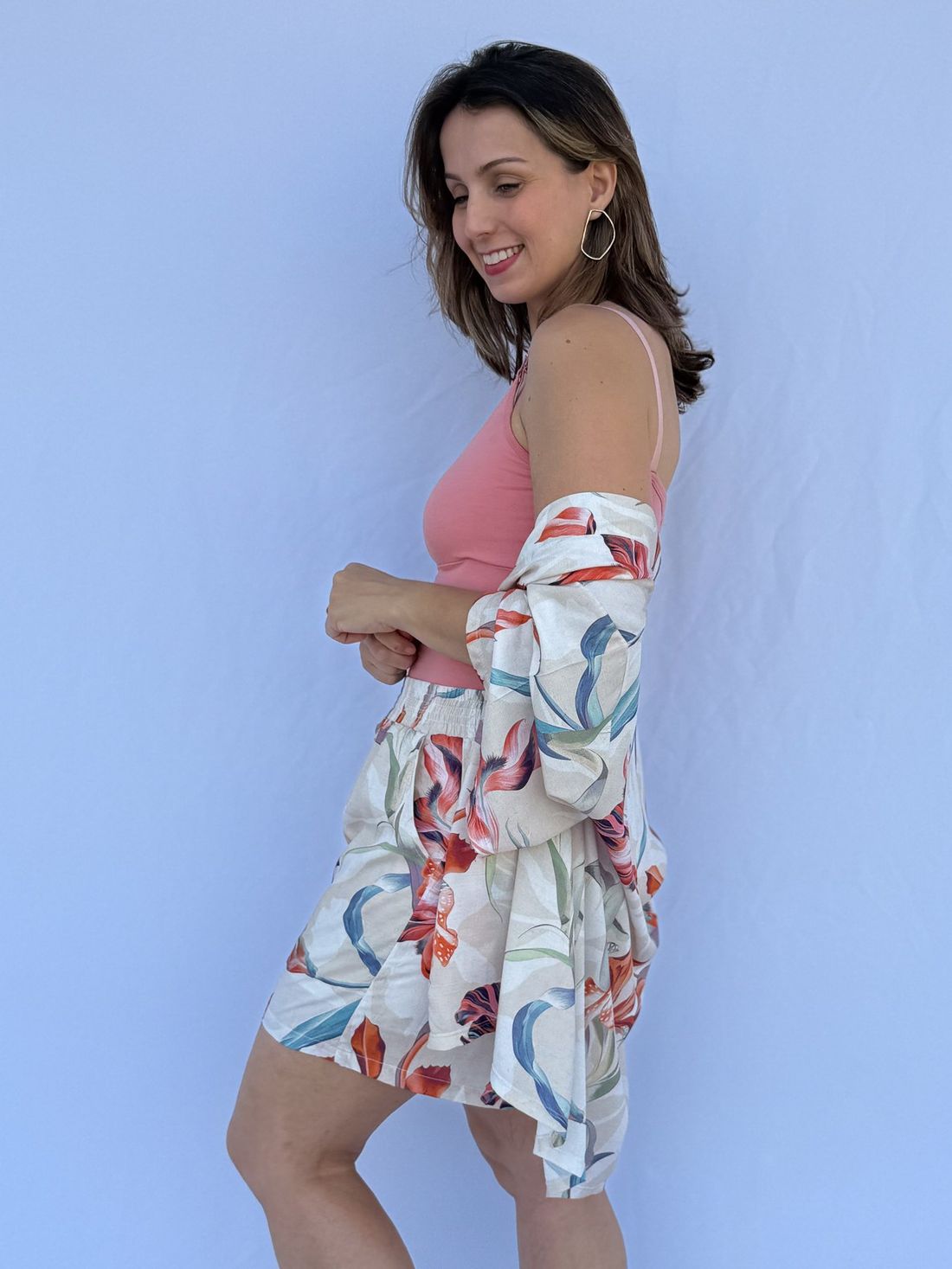 Conjunto - Kimono e short floral color Conjunto - Kimono e short floral color