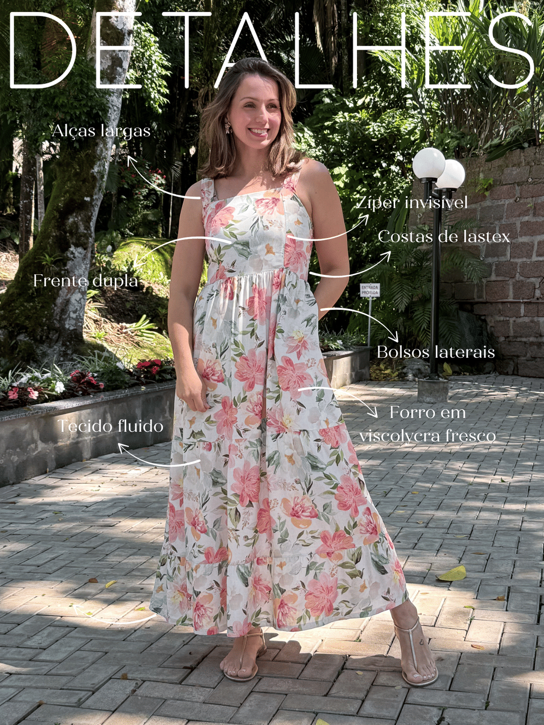 Vestido de amamentação - Jardim Vestido de amamentação - Jardim