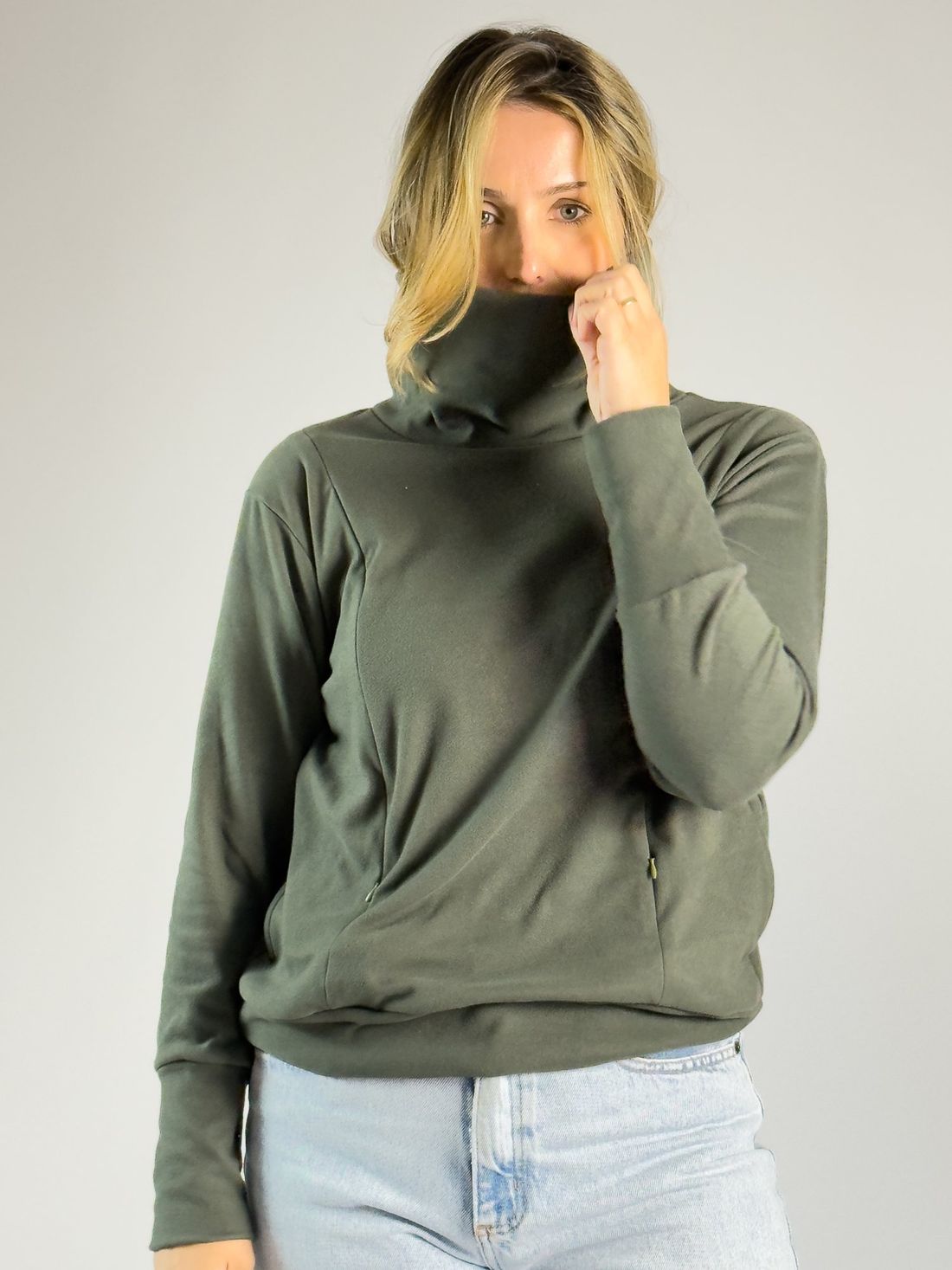 Blusa de amamentação Alice - Verde Blusa de amamentação Alice - Verde