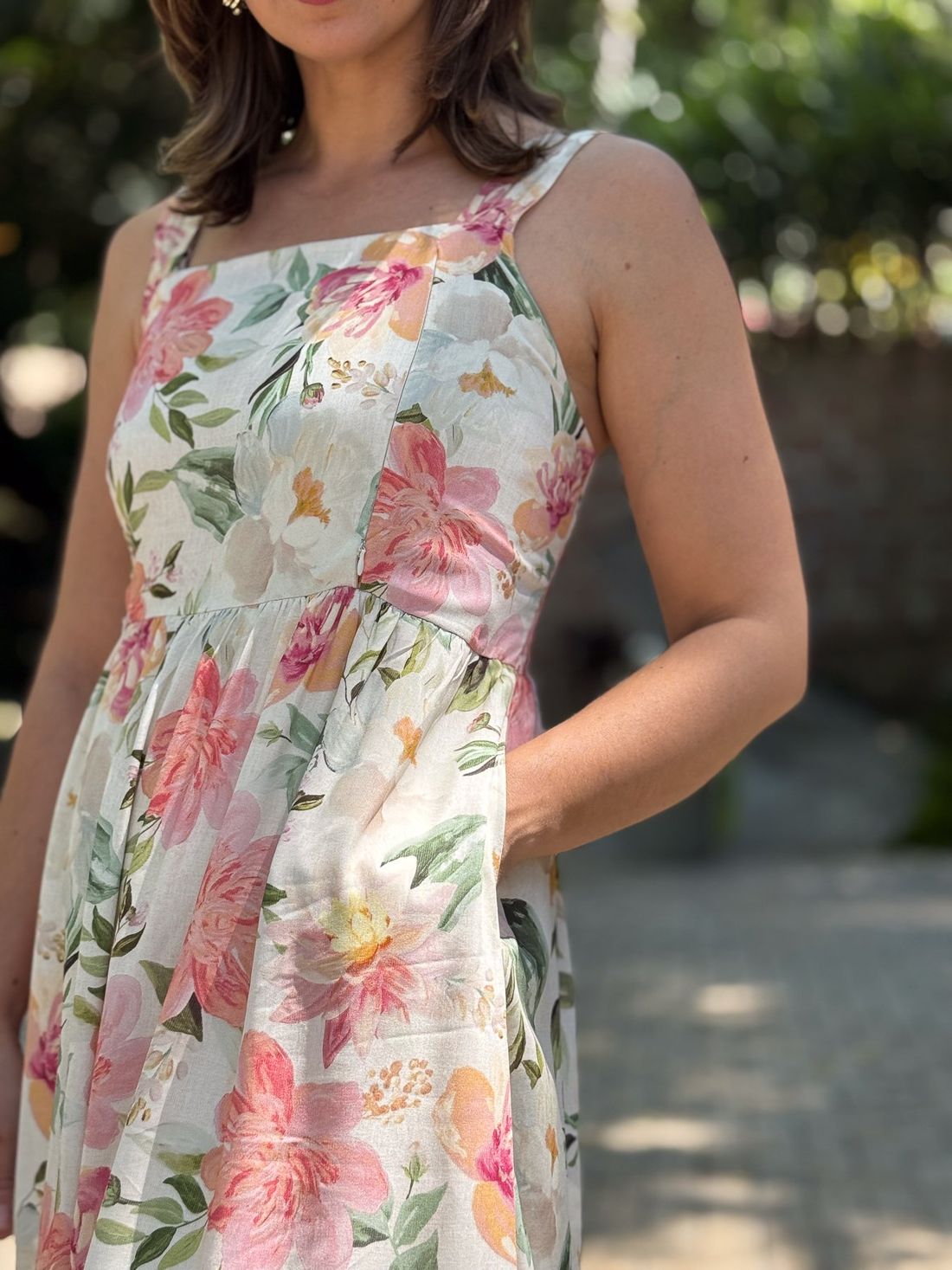 Vestido de amamentação - Jardim Vestido de amamentação - Jardim