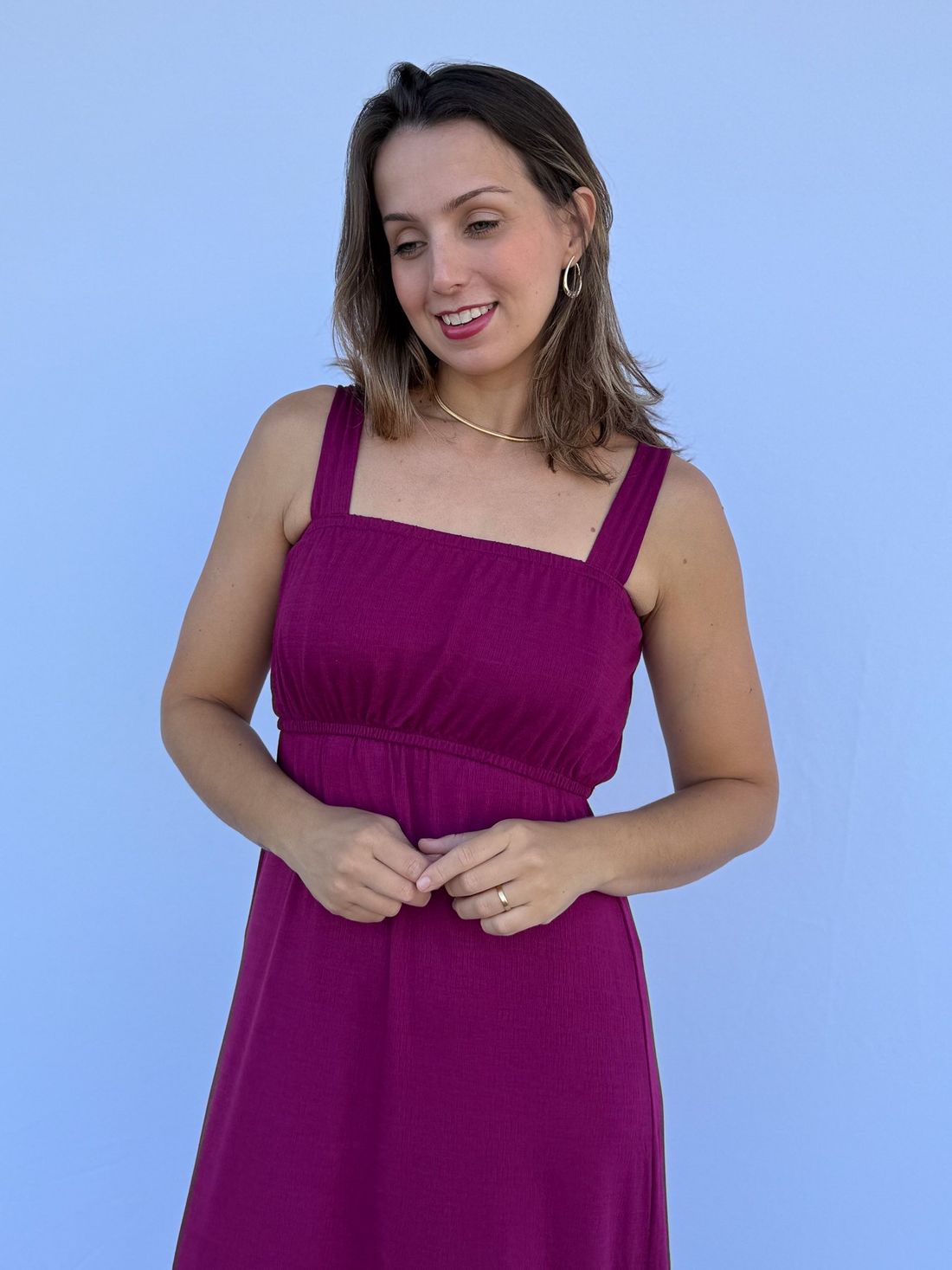 Vestido de Amamentação Lorena - Fúcsia