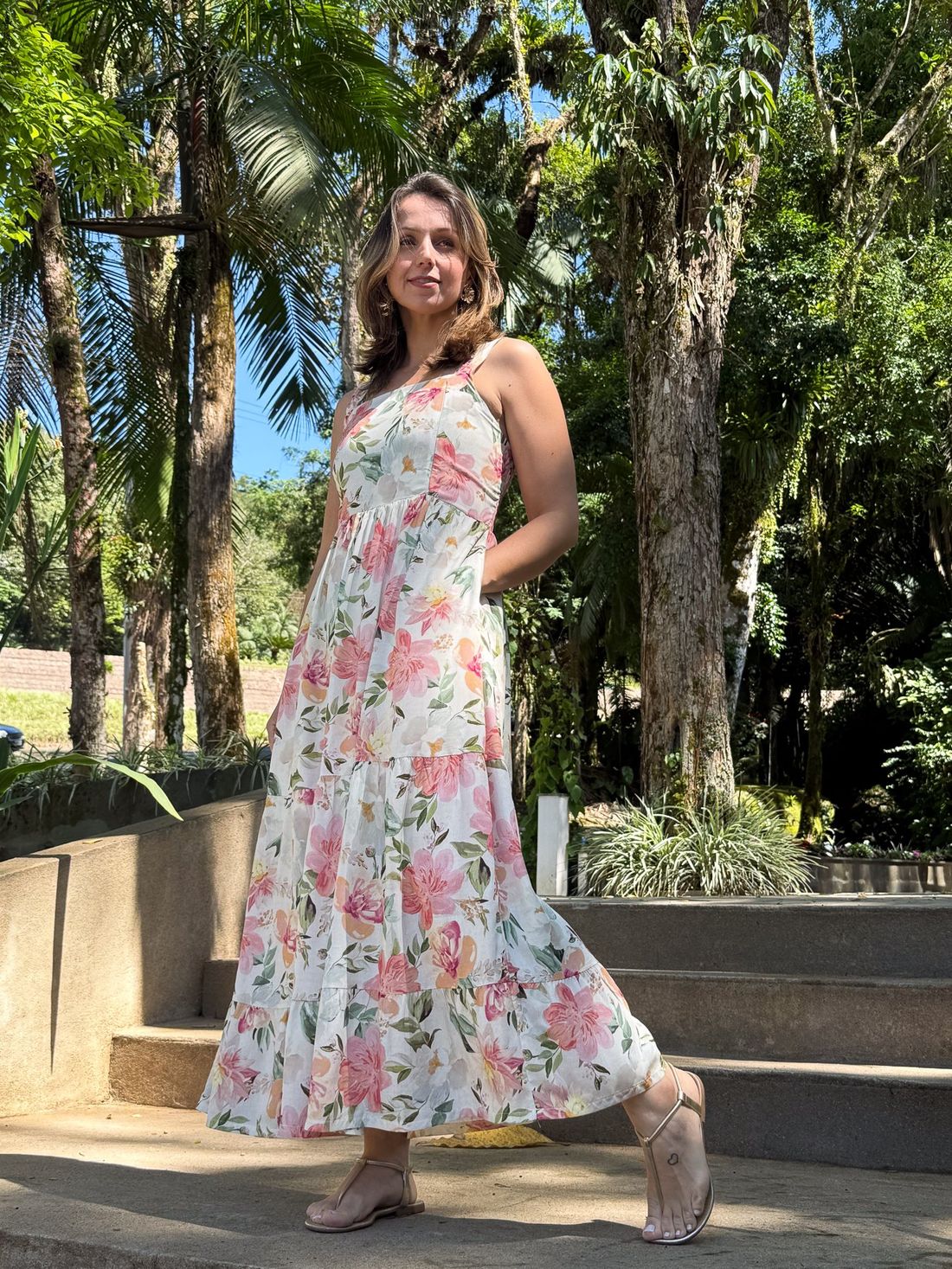 Vestido de amamentação - Jardim Vestido de amamentação - Jardim