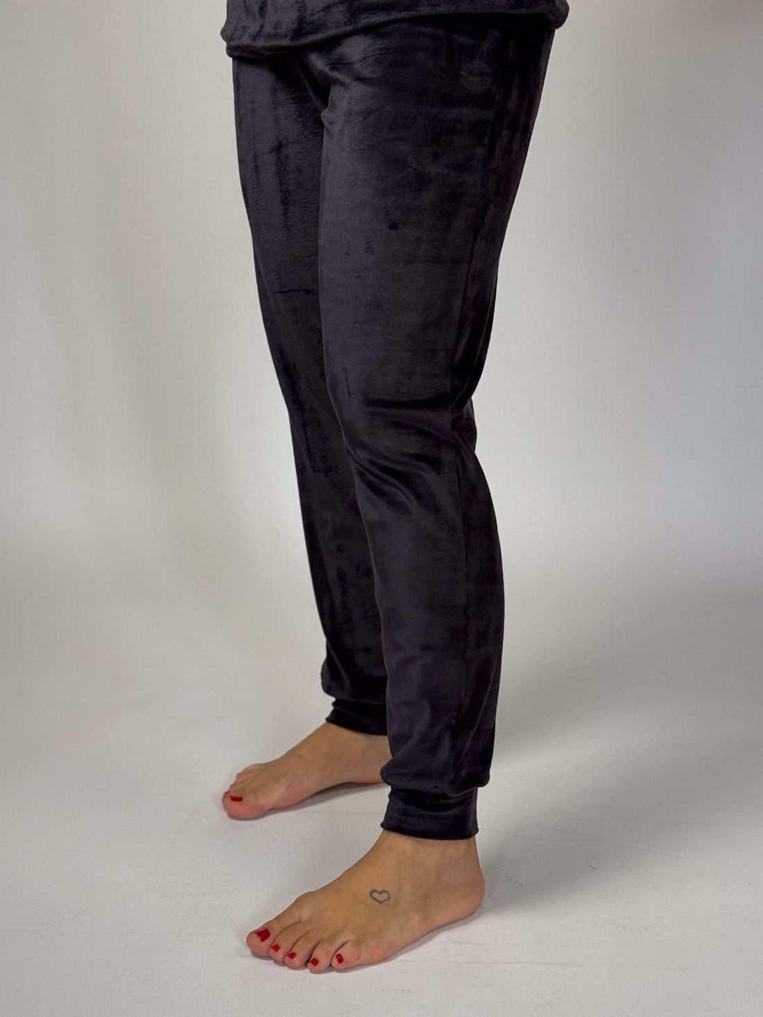 Pijama de amamentação plush - Preto Pijama de amamentação plush - Preto