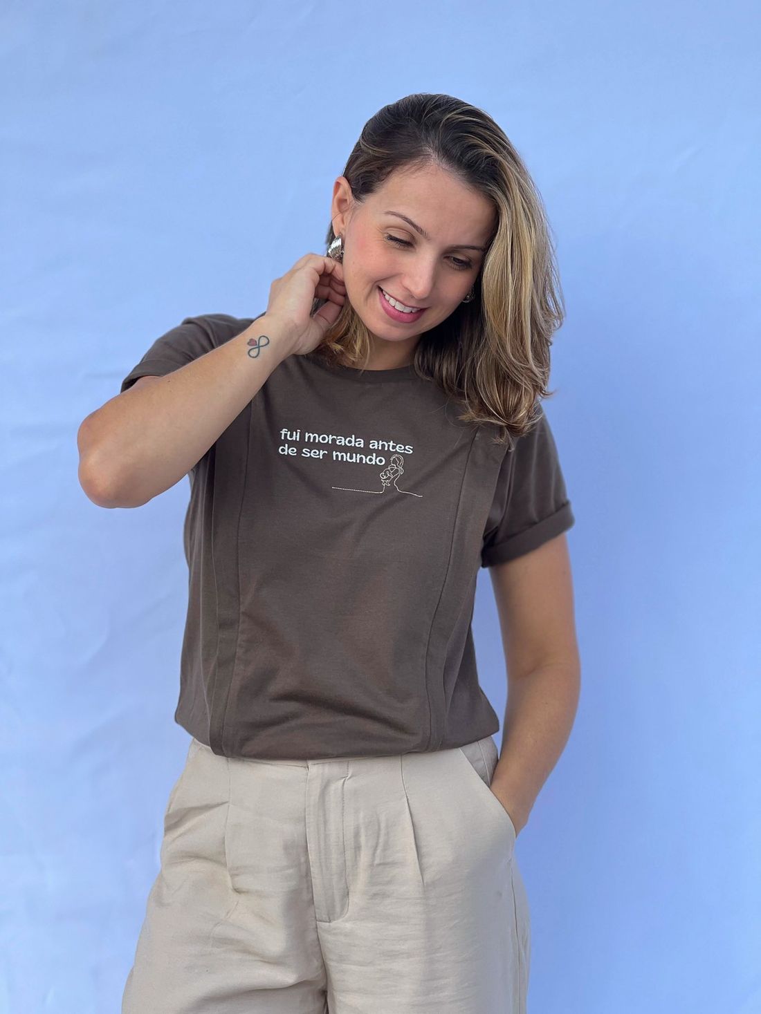Camiseta de amamentação - Morada Camiseta de amamentação - Morada