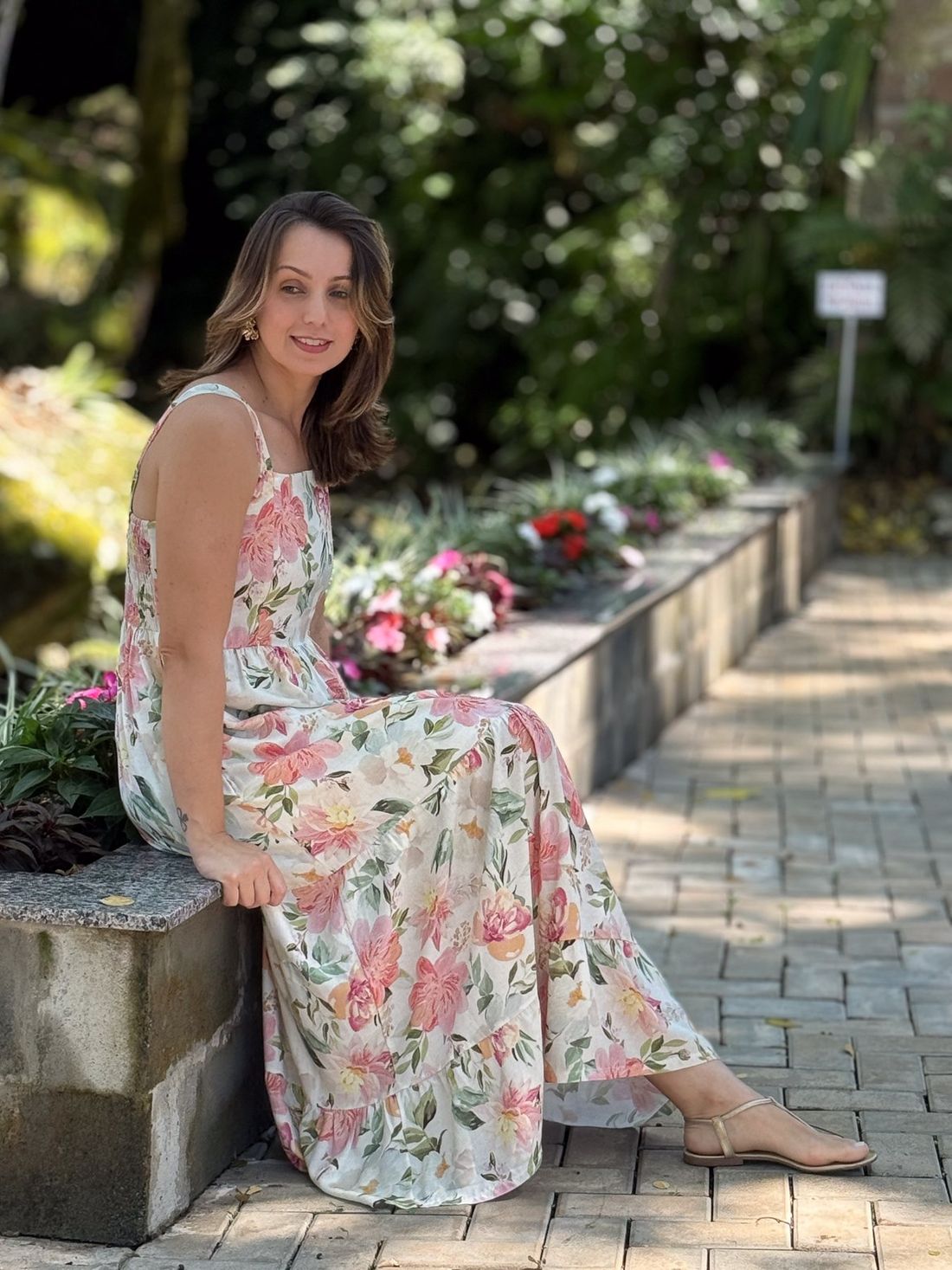 Vestido de amamentação - Jardim Vestido de amamentação - Jardim