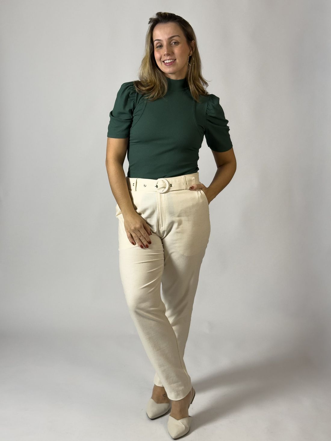 Blusa de amamentação Amélie - Verde Blusa de amamentação Amélie - Verde