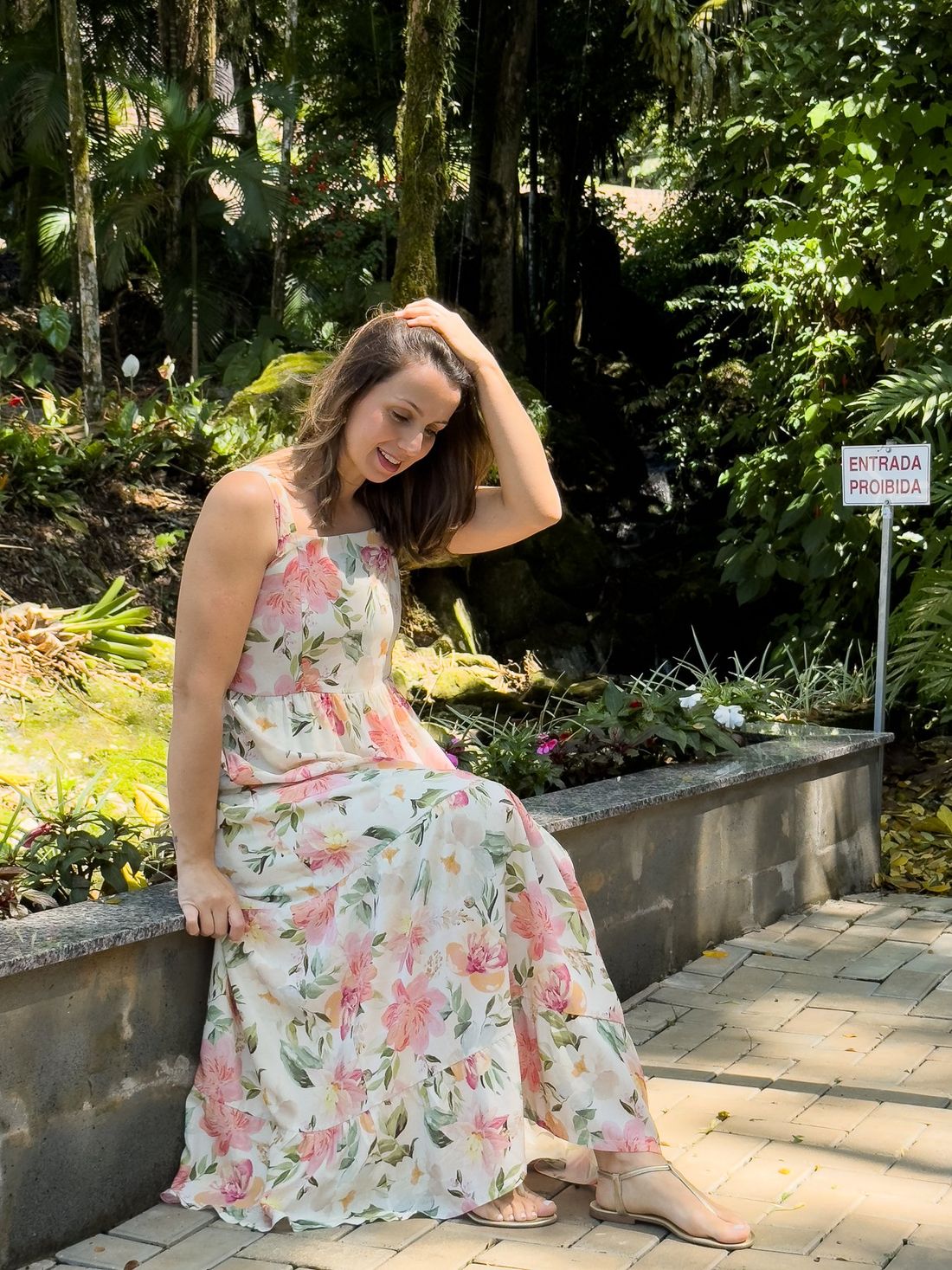 Vestido de amamentação - Jardim Vestido de amamentação - Jardim
