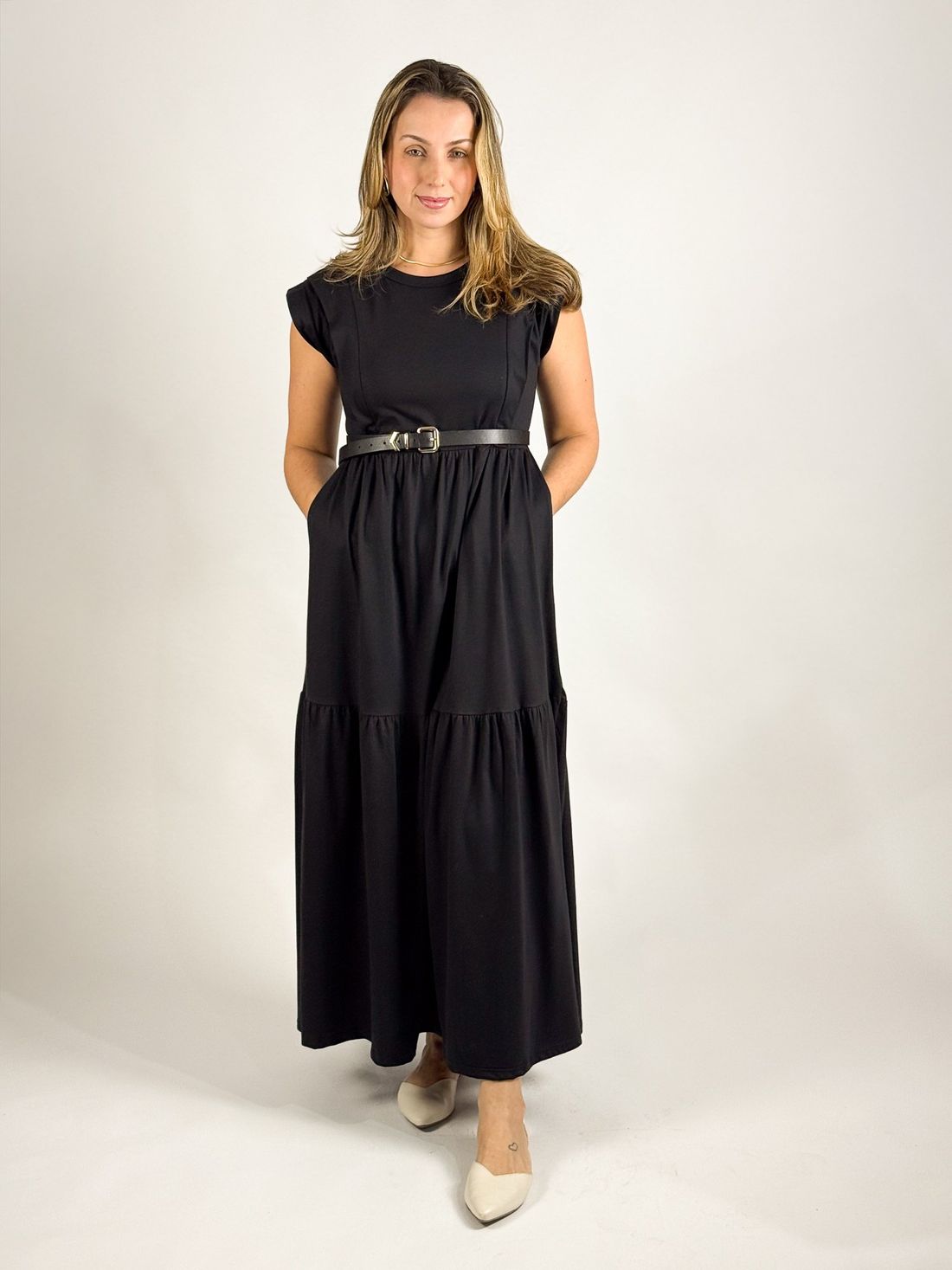 Vestido de amamentação Muscle tee - Preto Vestido de amamentação Muscle tee - Preto