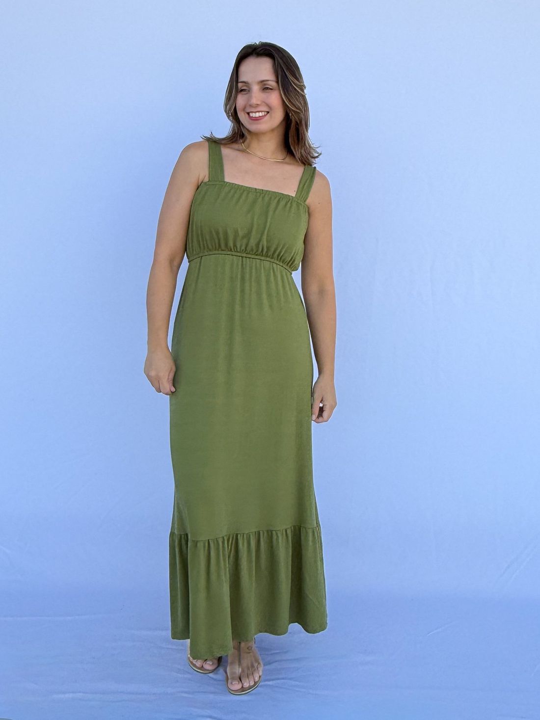 Vestido de Amamentação Lorena - Verde Vestido de Amamentação Lorena - Verde
