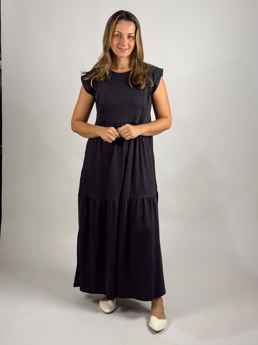 Vestido de amamentação Muscle tee - Preto Vestido de amamentação Muscle tee - Preto