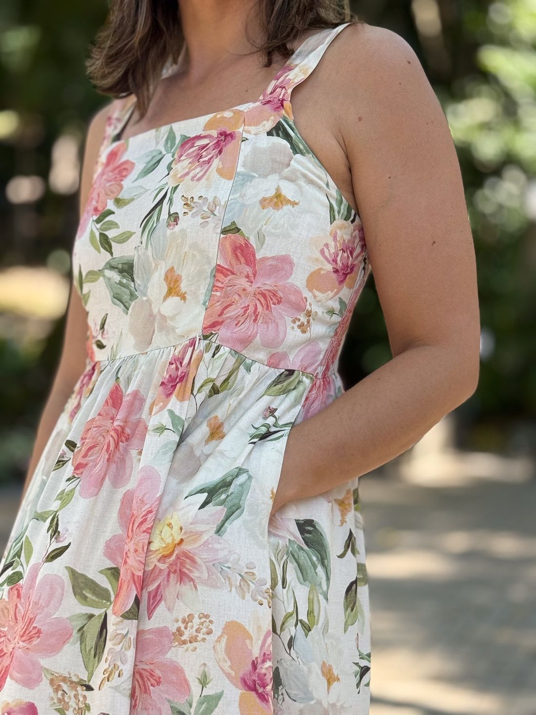 Vestido de amamentação - Jardim Vestido de amamentação - Jardim