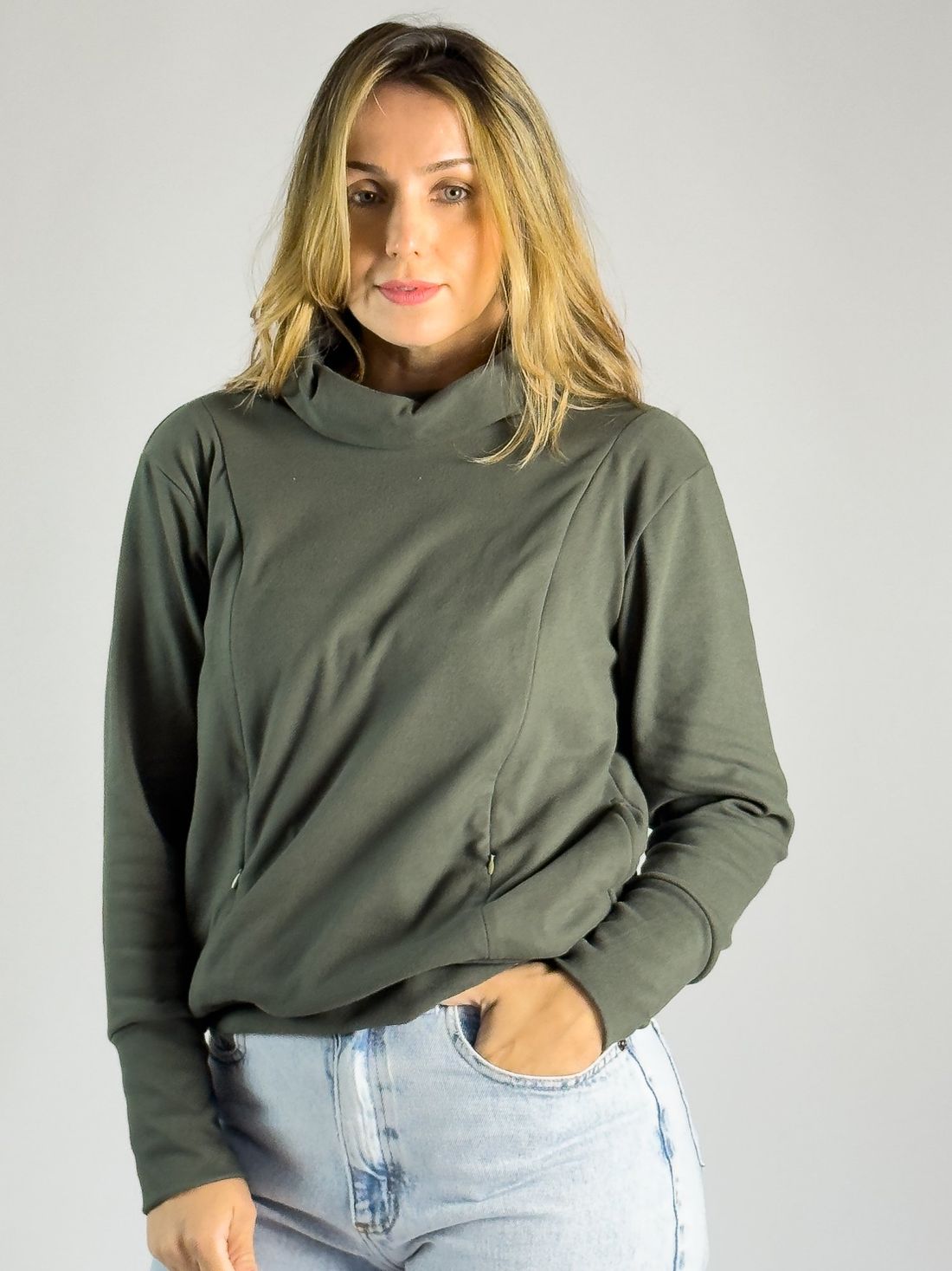Blusa de amamentação Alice - Verde Blusa de amamentação Alice - Verde
