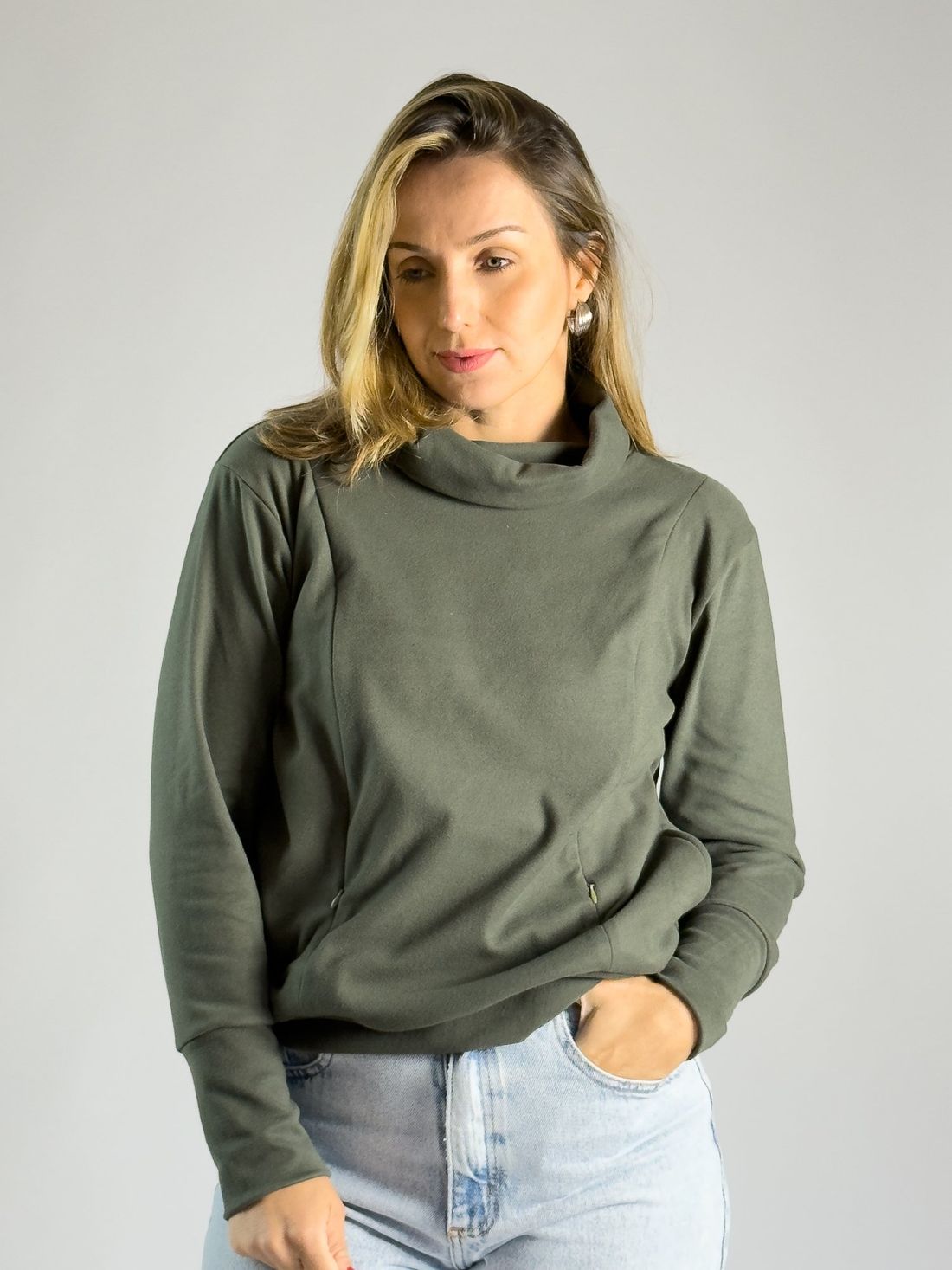 Blusa de amamentação Alice - Verde Blusa de amamentação Alice - Verde