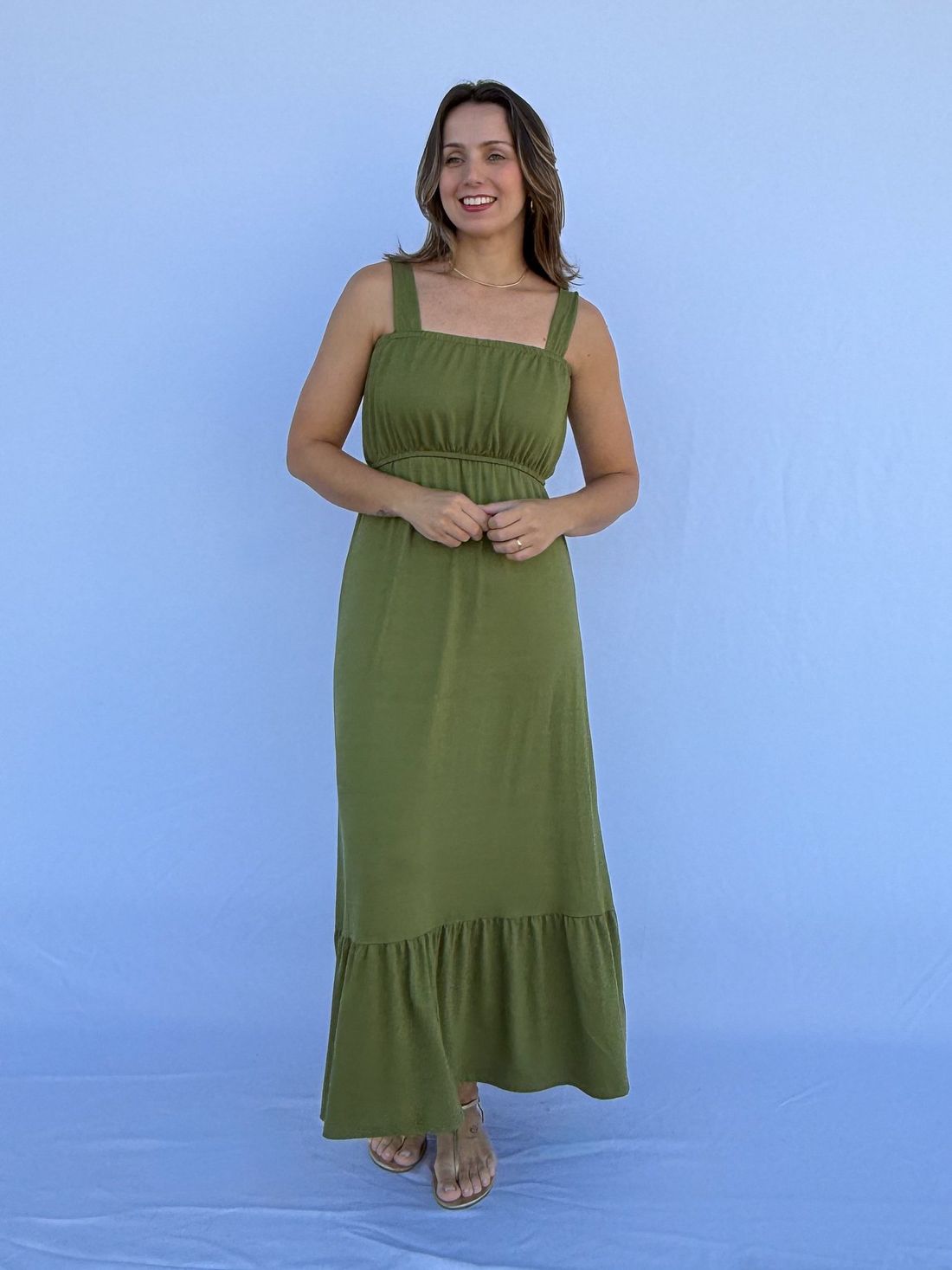 Vestido de Amamentação Lorena - Verde Vestido de Amamentação Lorena - Verde
