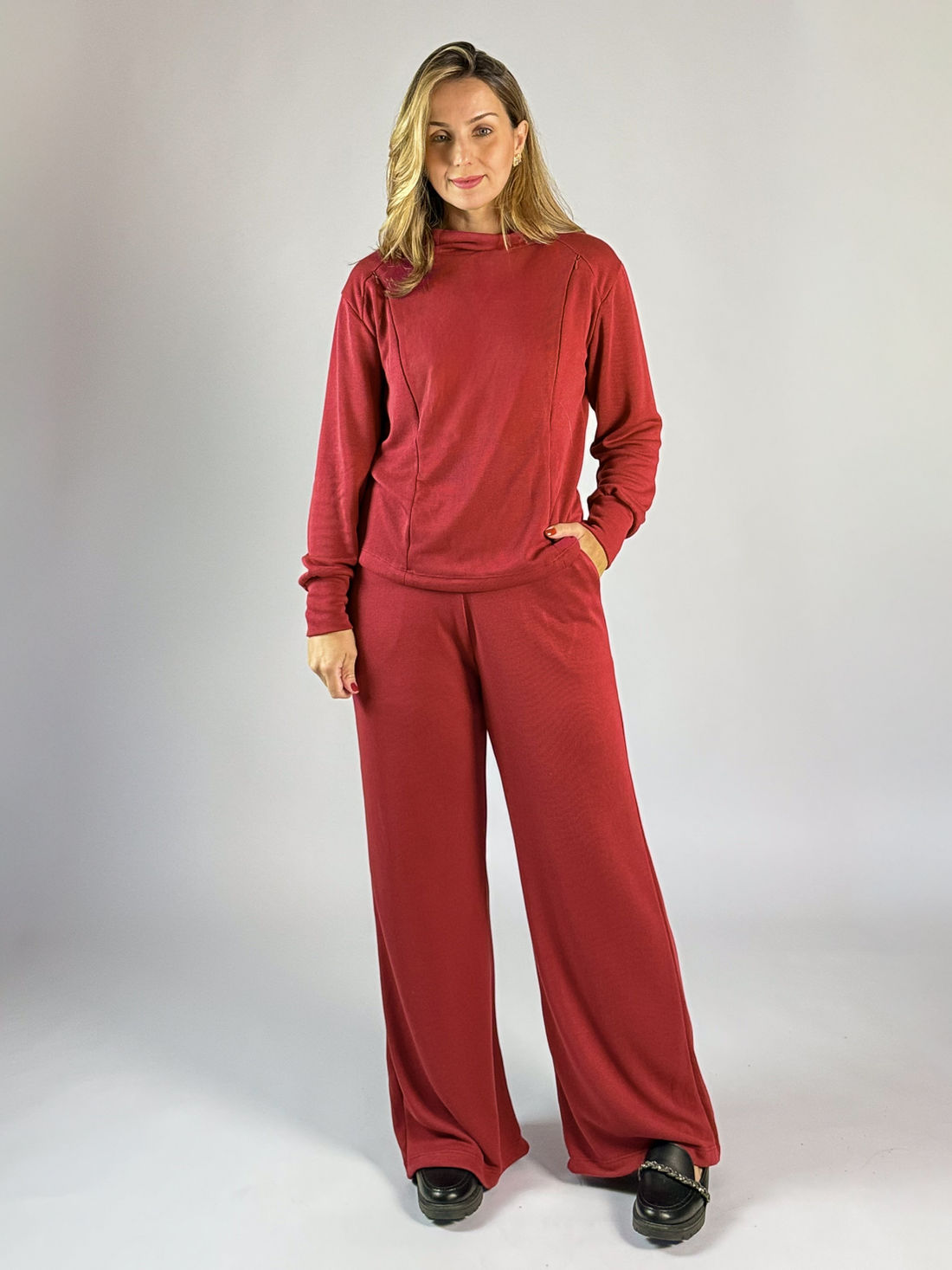 Calça do conjunto amamentação Isadora - Terracota queimado (LD) Não contém deifeito