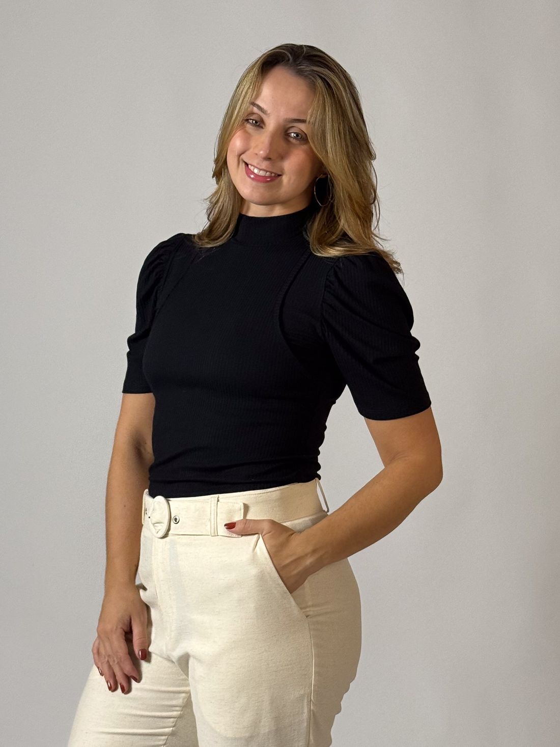Blusa de amamentação Amélie - Preta Blusa de amamentação Amélie - Preta