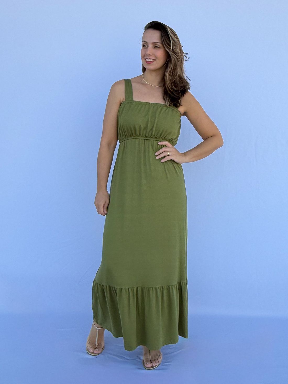 Vestido de Amamentação Lorena - Verde Vestido de Amamentação Lorena - Verde