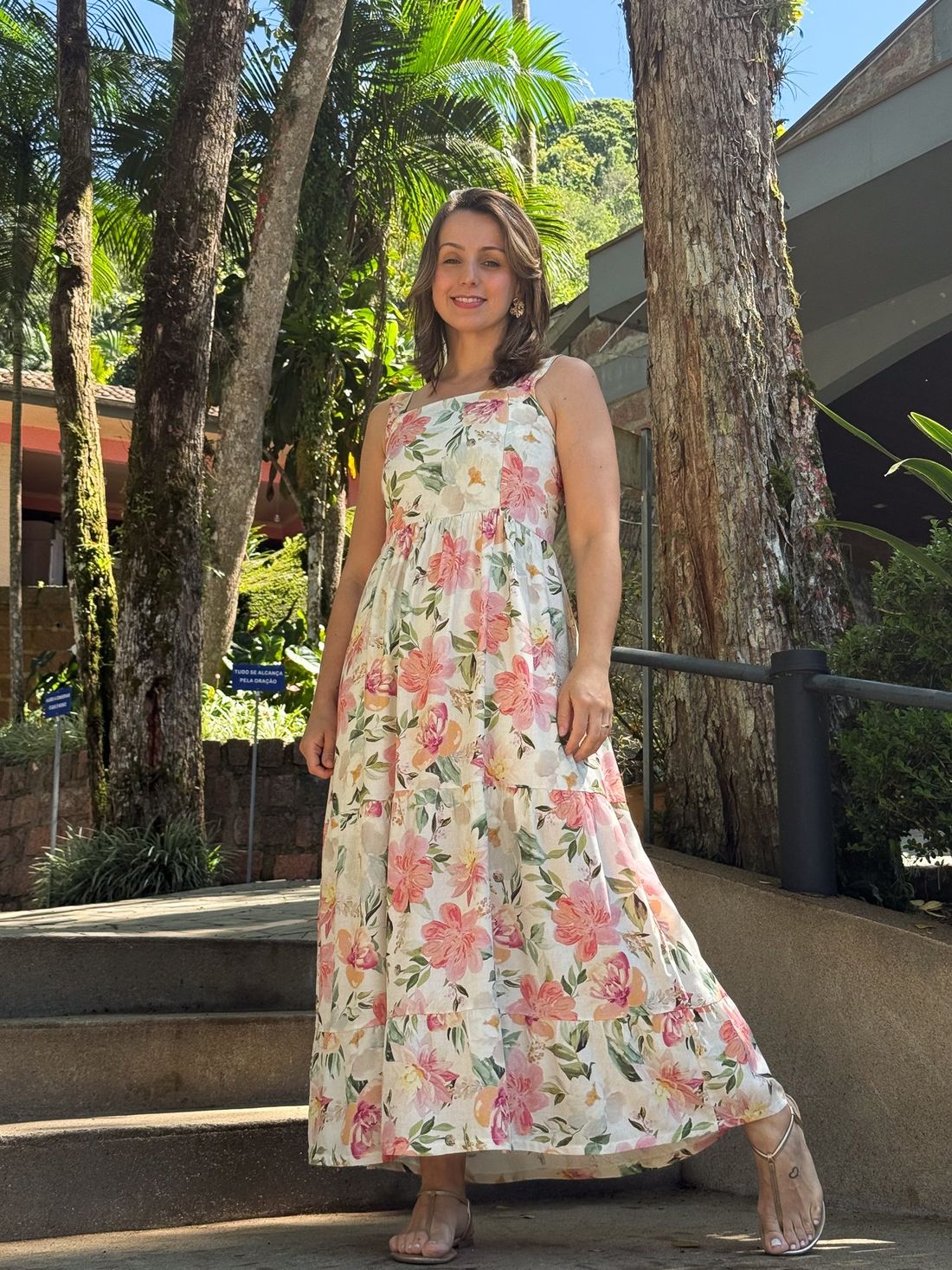 Vestido de amamentação - Jardim Vestido de amamentação - Jardim