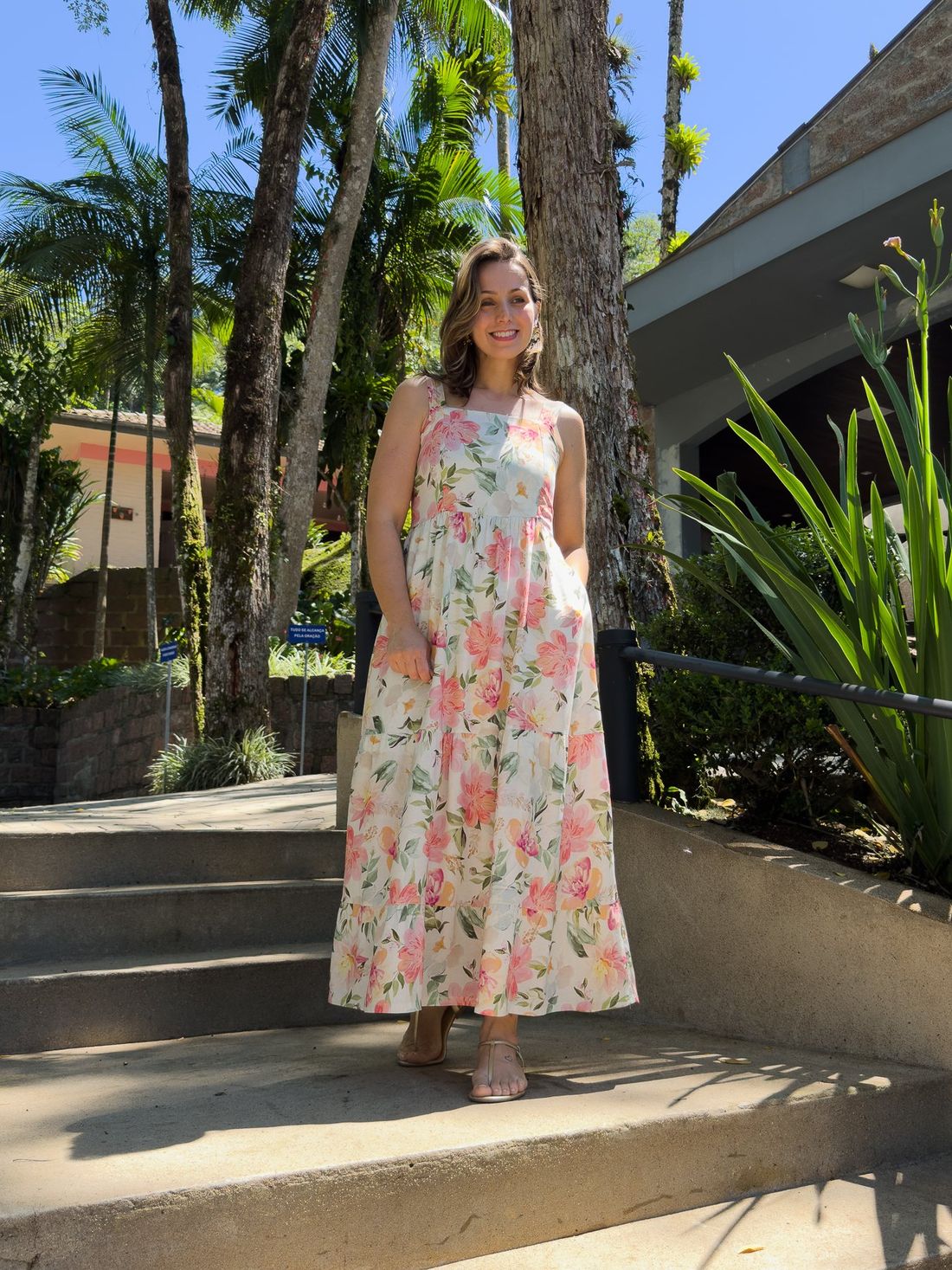 Vestido de amamentação - Jardim Vestido de amamentação - Jardim