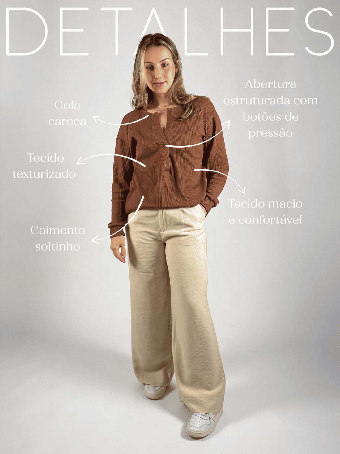 Blusa de amamentação Catarina - Marrom Blusa de amamentação Catarina - Marrom