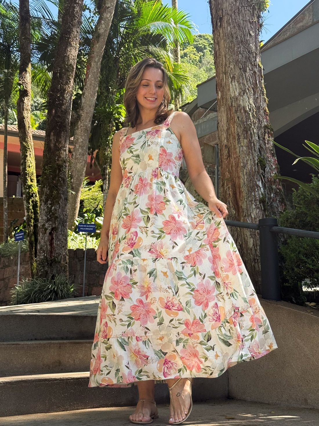 Vestido de amamentação - Jardim Vestido de amamentação - Jardim