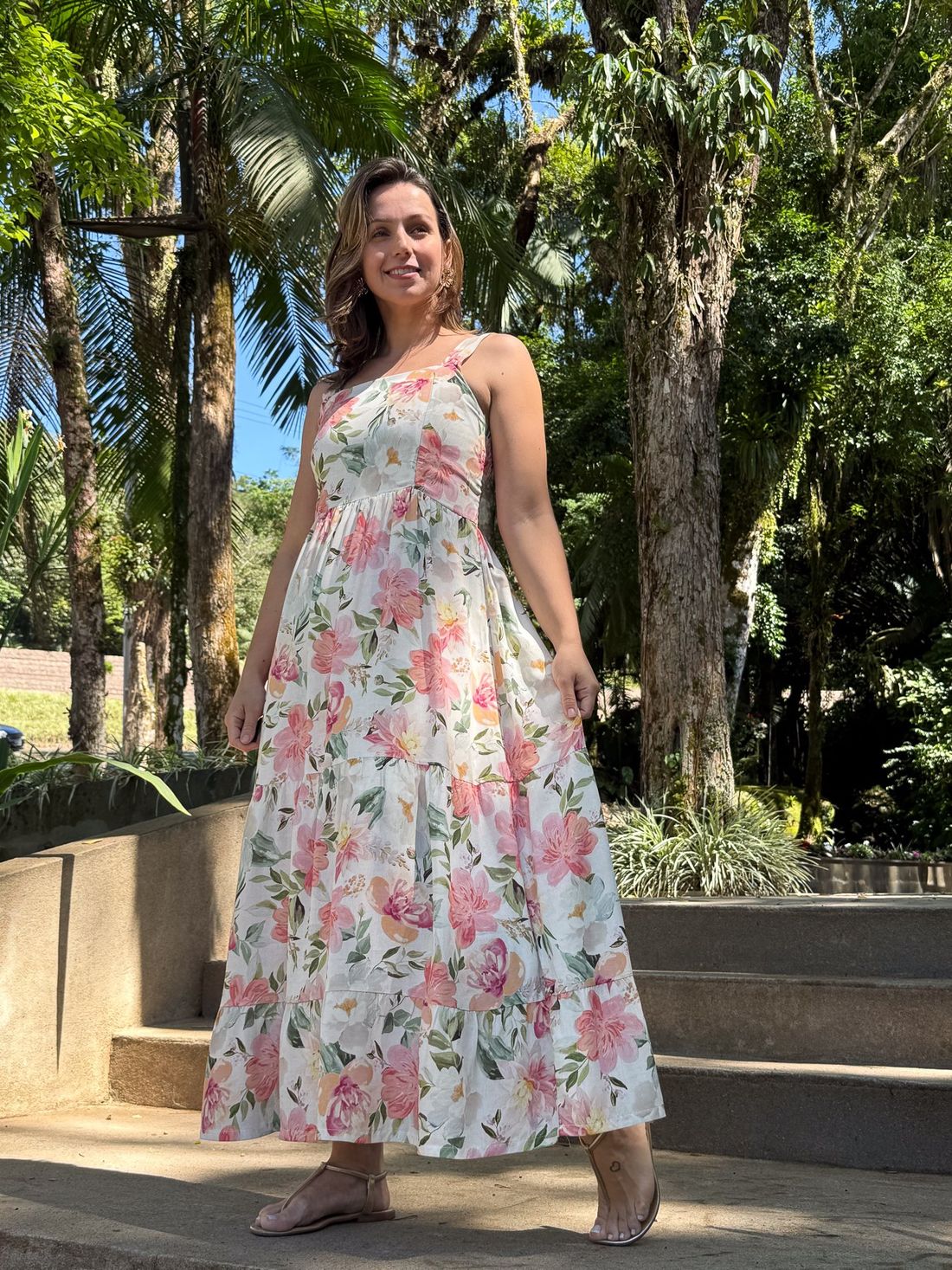 Vestido de amamentação - Jardim Vestido de amamentação - Jardim