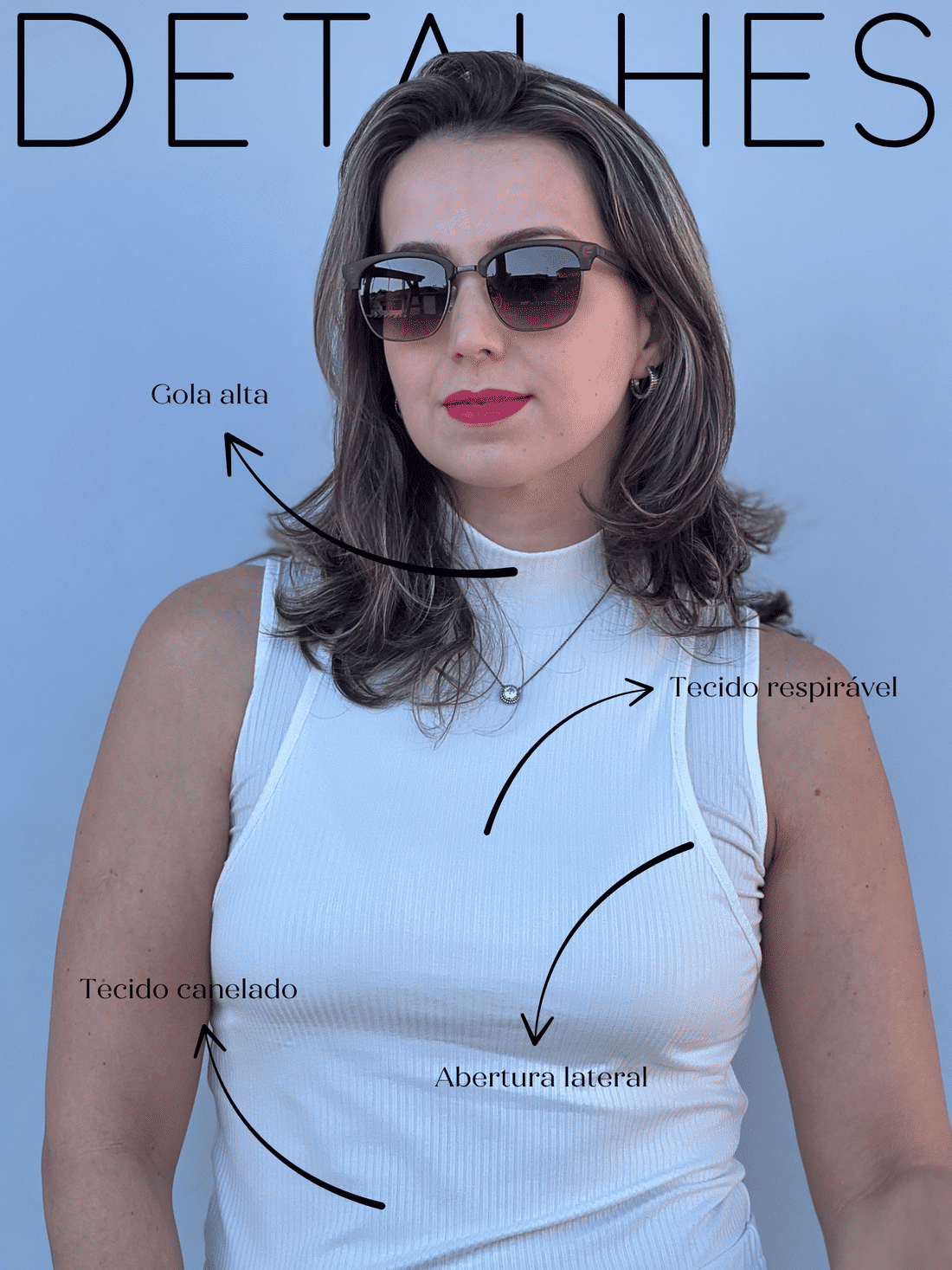 Regata de amamentação Gola Alta - Off white Regata de amamentação Gola Alta - Off white